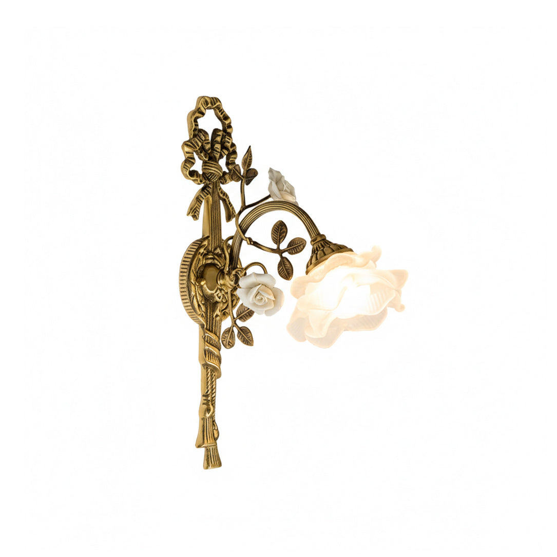 Rosalie Floral Wall Lamp in an Art Nouveau style.