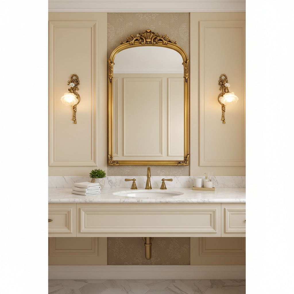 The Rosalie wall lamp shown against a light-colored wall.