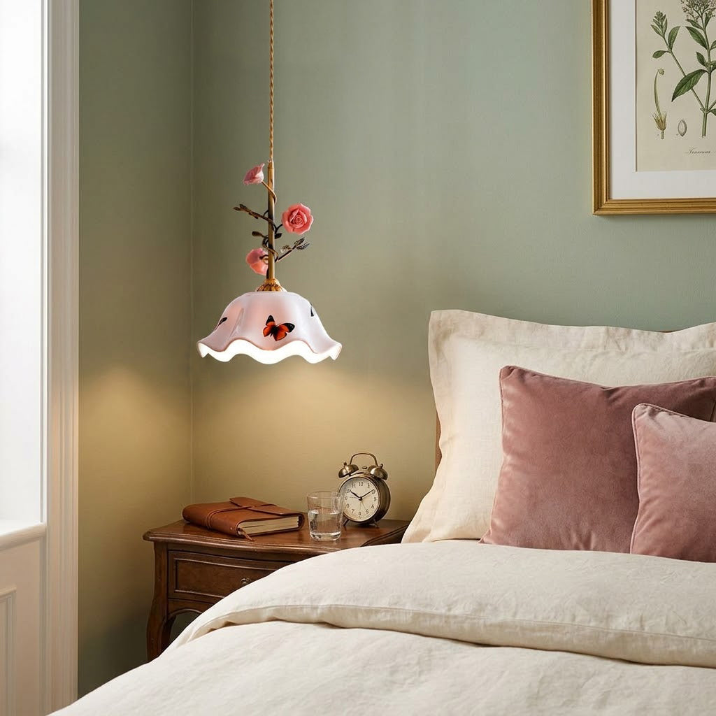 The large size option (25cm) of the Rosalind Bloom Pendant Lamp.