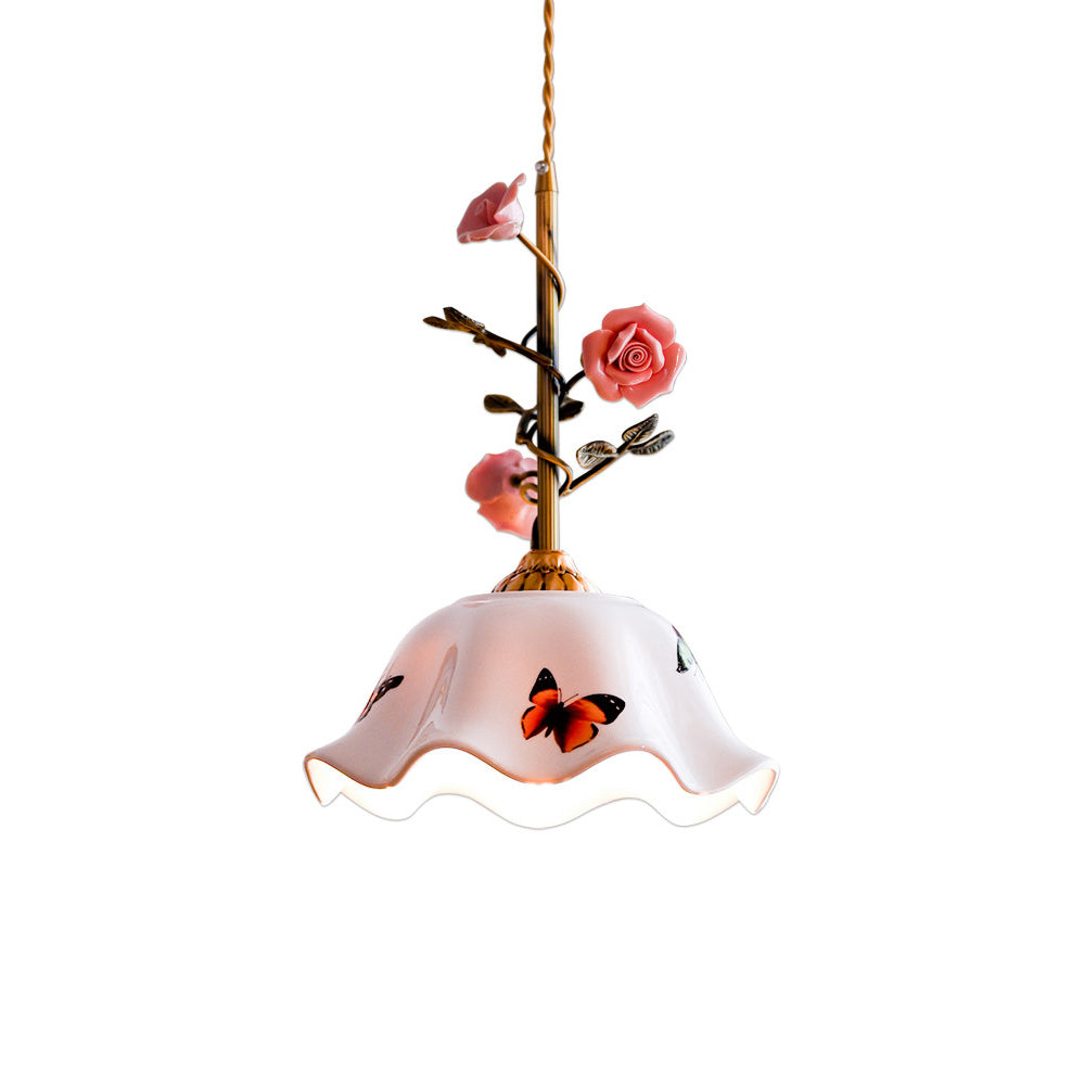 Full product view of the unlit pendant lamp.