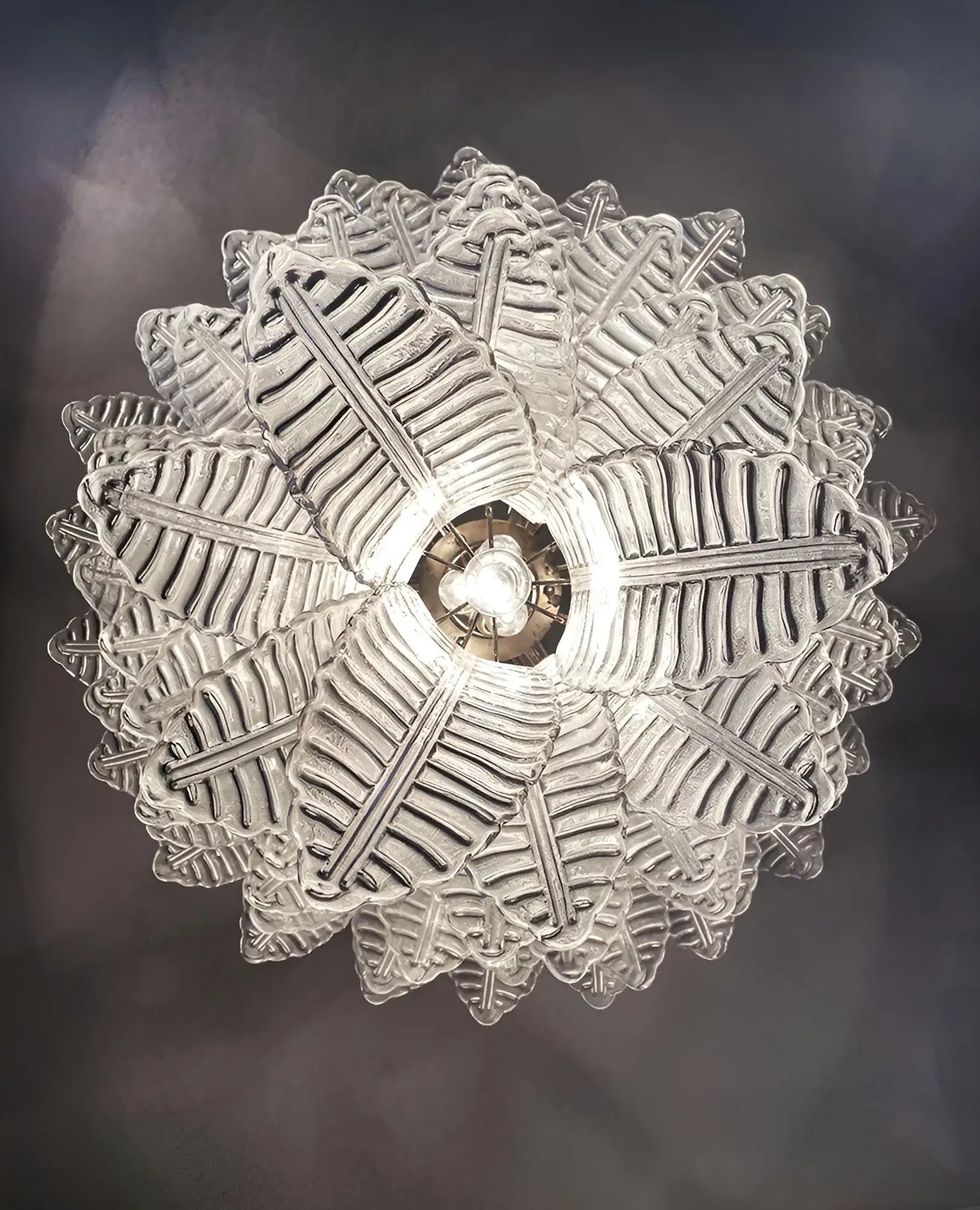 Aurora Chandelier Clear Glass Leaf Cascading Elegant-Neutral Decor