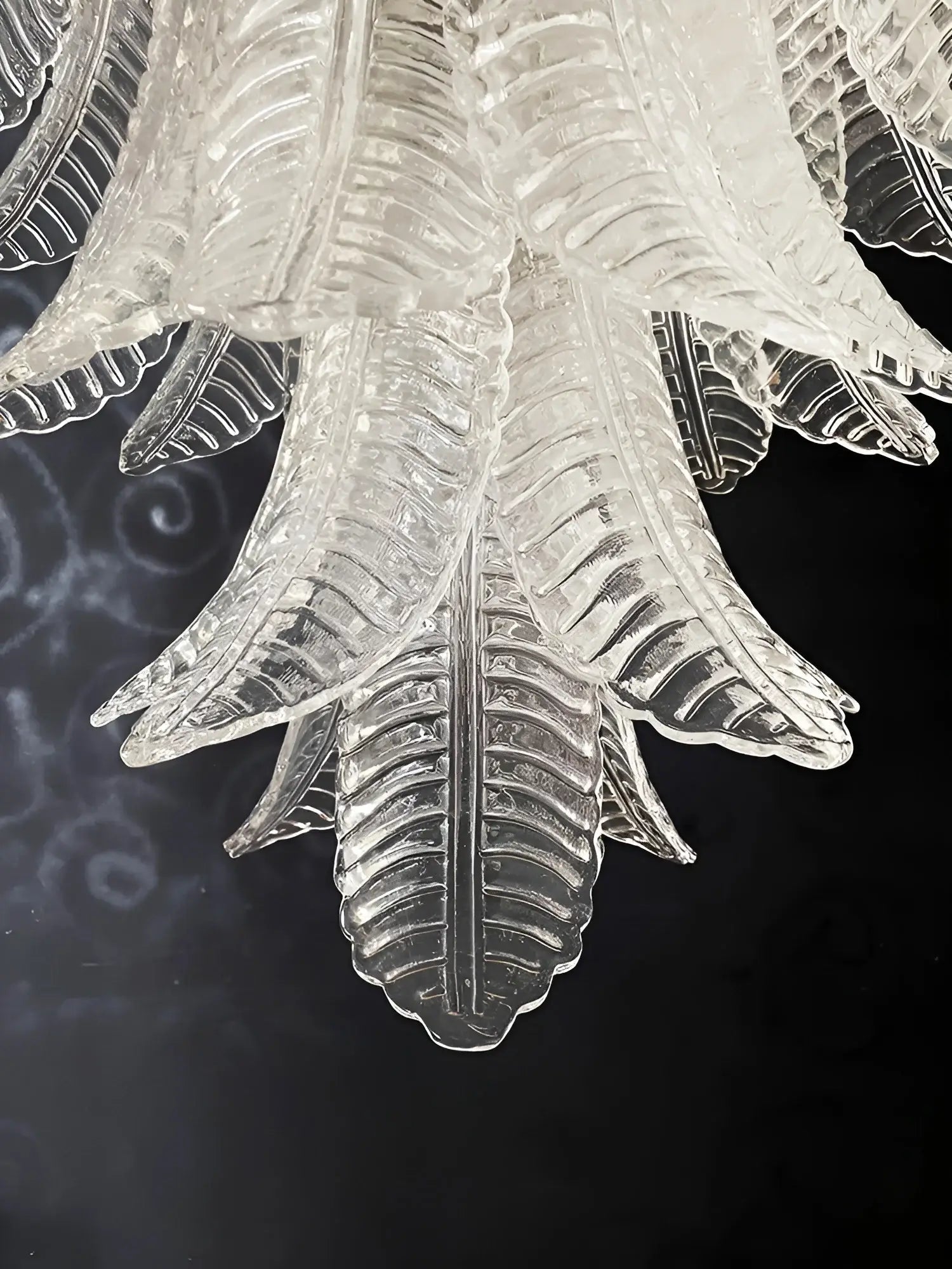 Aurora Chandelier Clear Glass Leaf Cascading Elegant-Neutral Decor