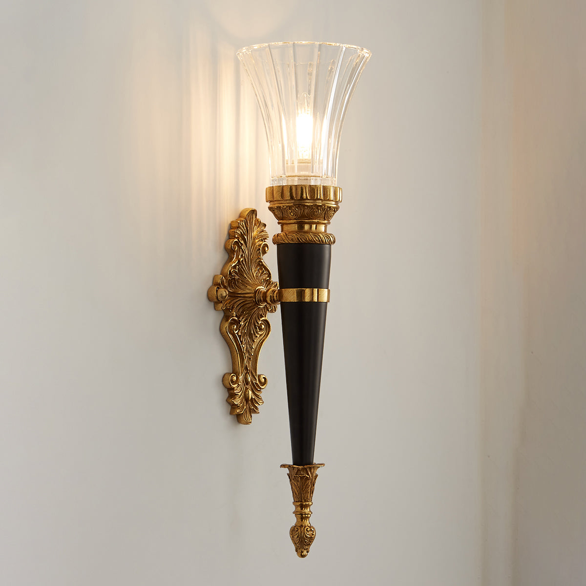 Front view of the Rosalinda Torch Wall Lamp.