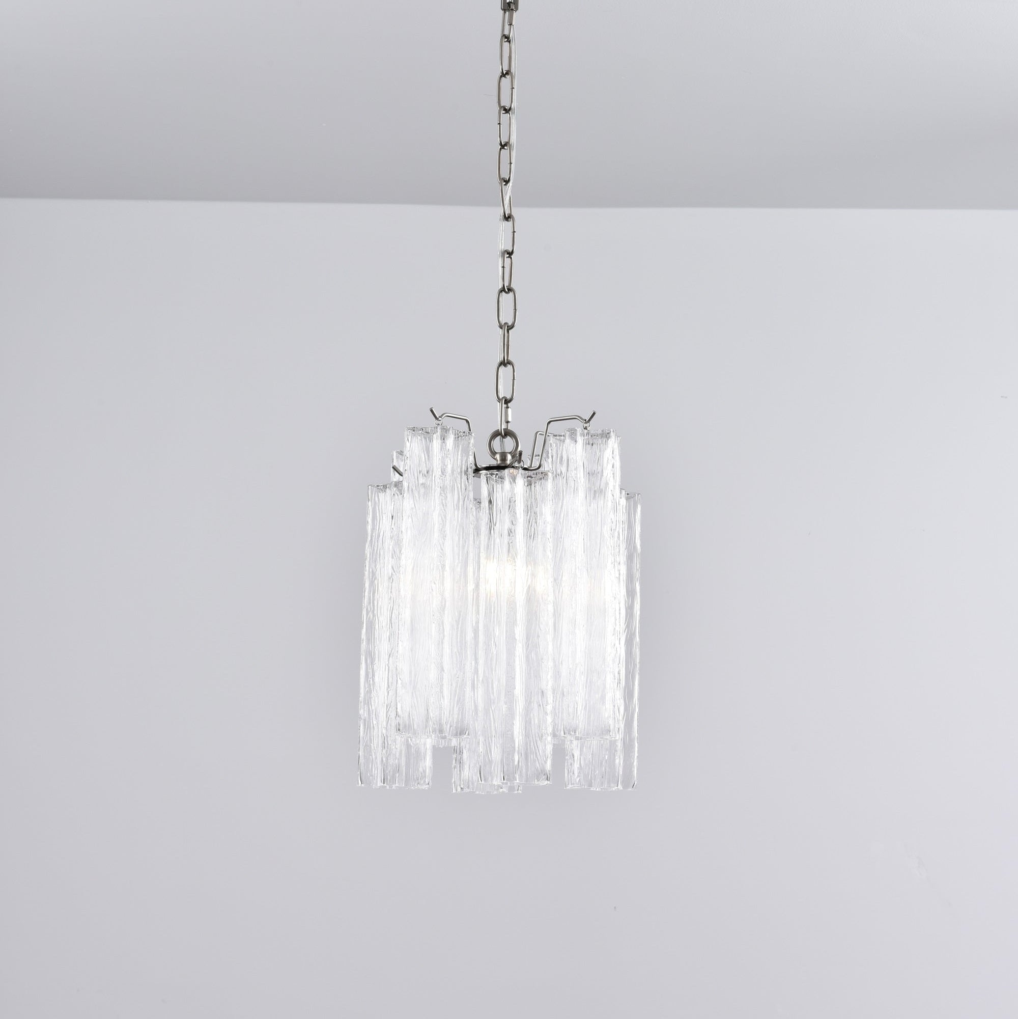 Aurora Chandelier Pink Gradient Murano Glass-Neutral Decor