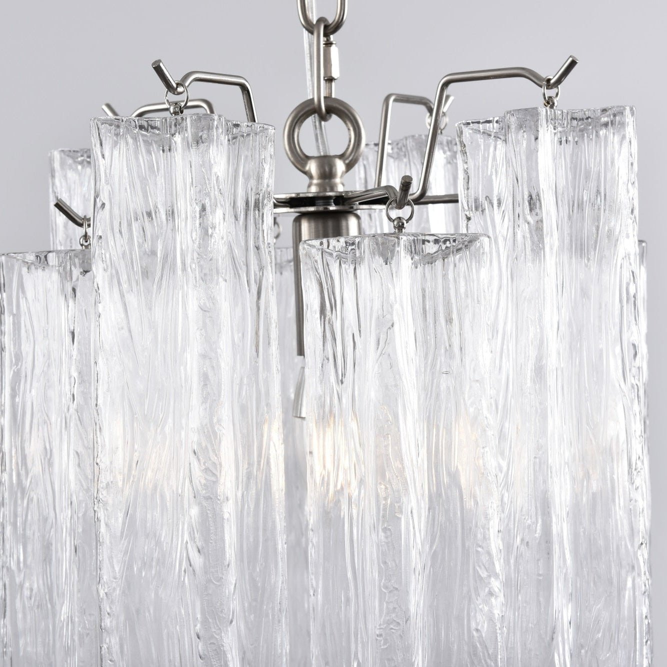 Aurora Chandelier Pink Gradient Murano Glass-Neutral Decor