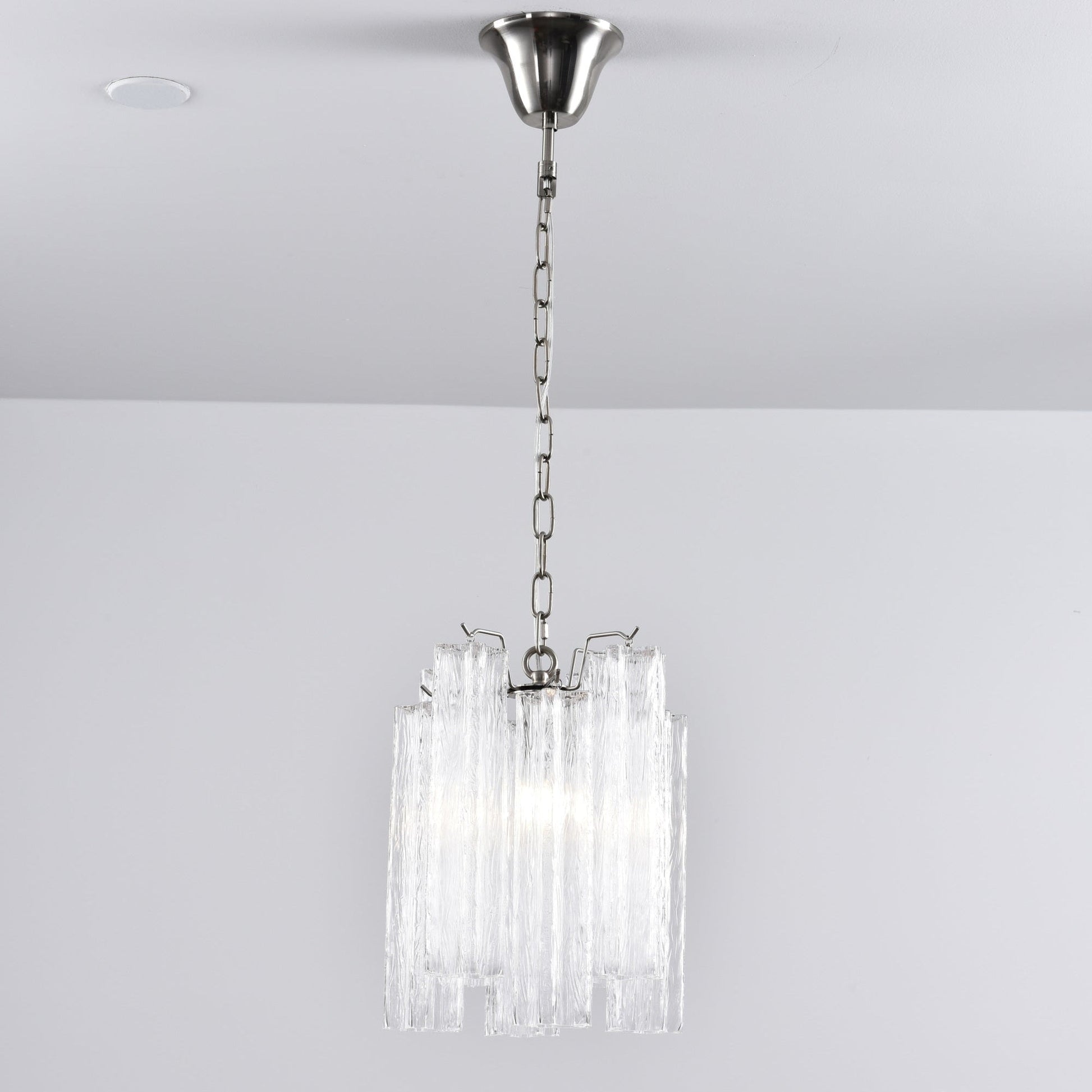 Aurora Chandelier Pink Gradient Murano Glass-Neutral Decor