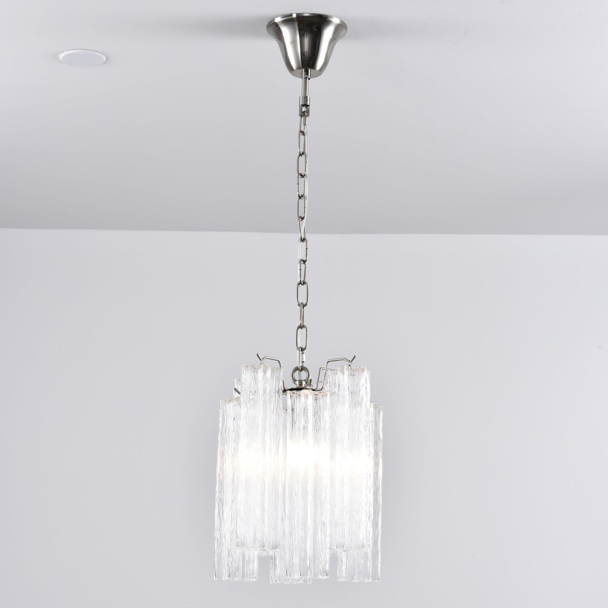 Aurora Chandelier Pink Gradient Murano Glass-Neutral Decor