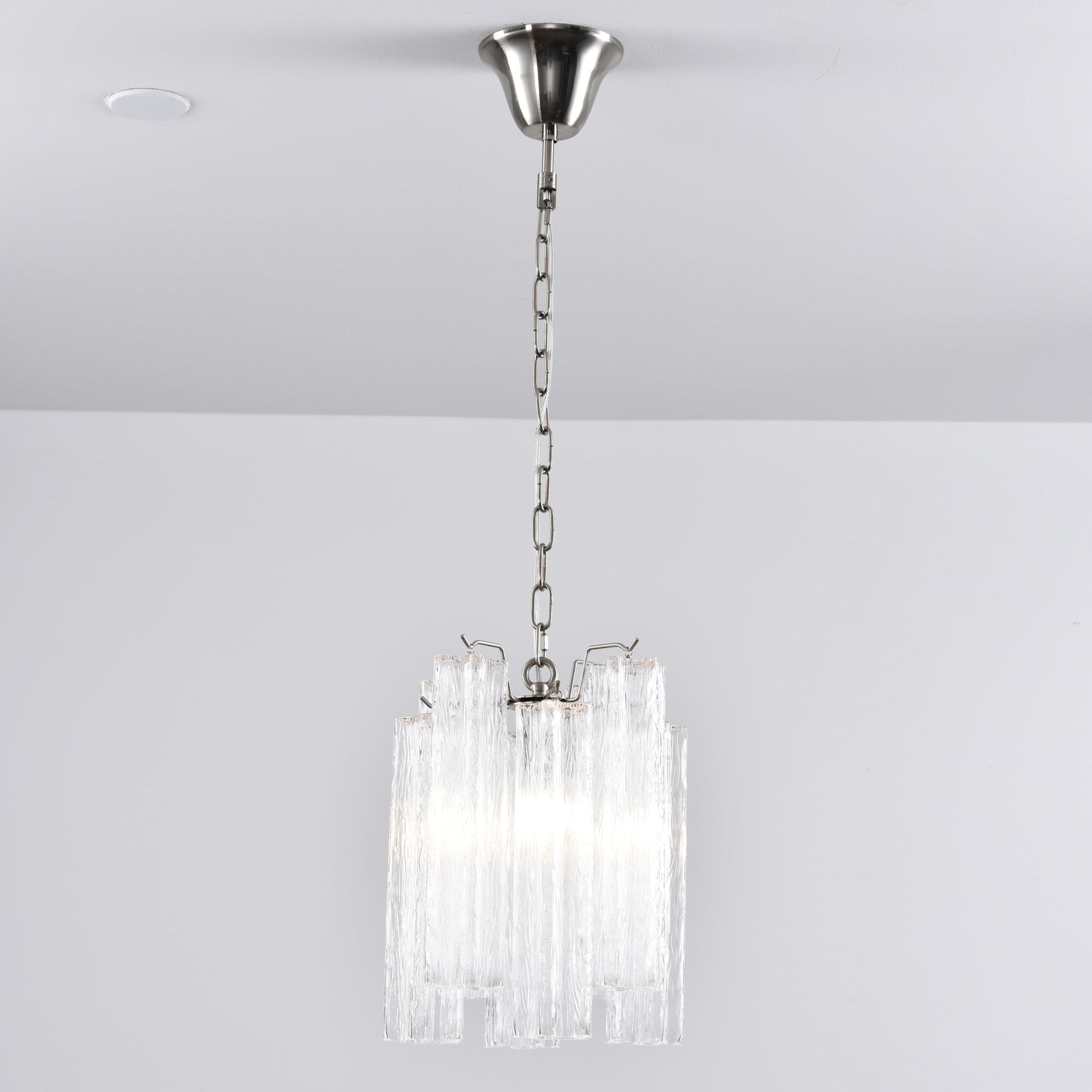 Aurora Chandelier Pink Gradient Murano Glass-Neutral Decor