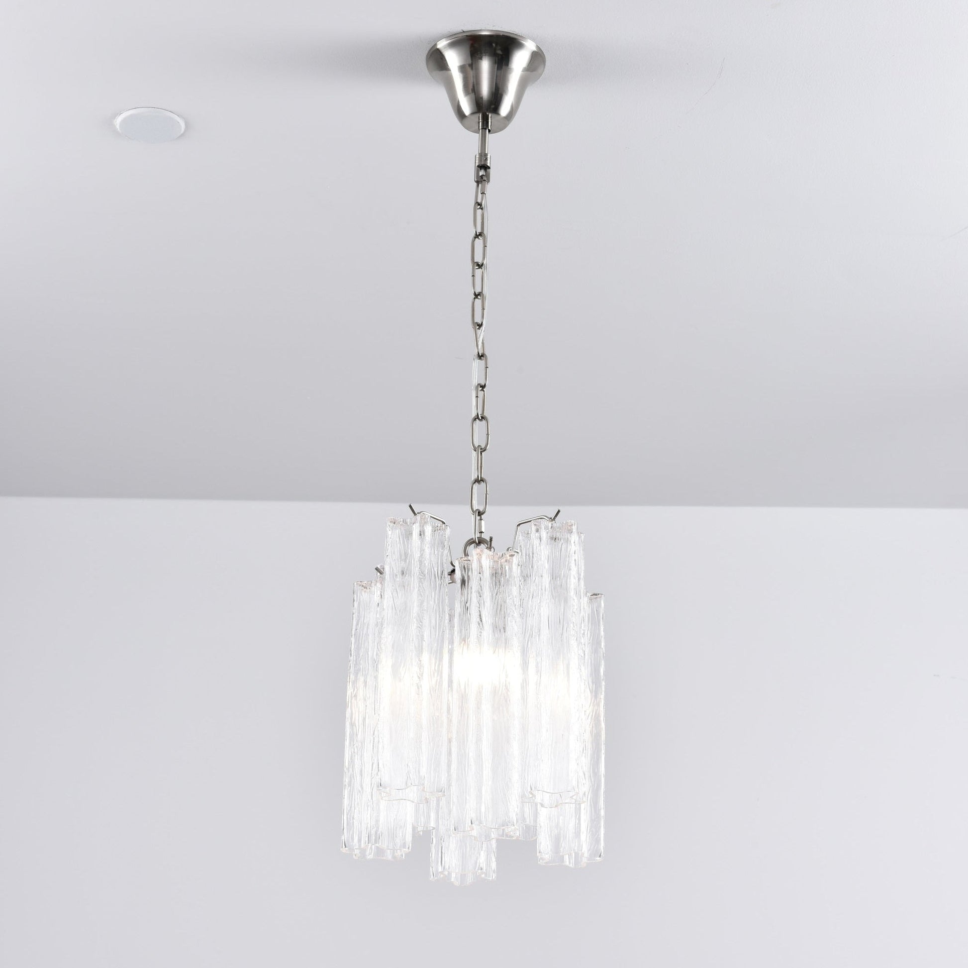 Aurora Chandelier Pink Gradient Murano Glass-Neutral Decor
