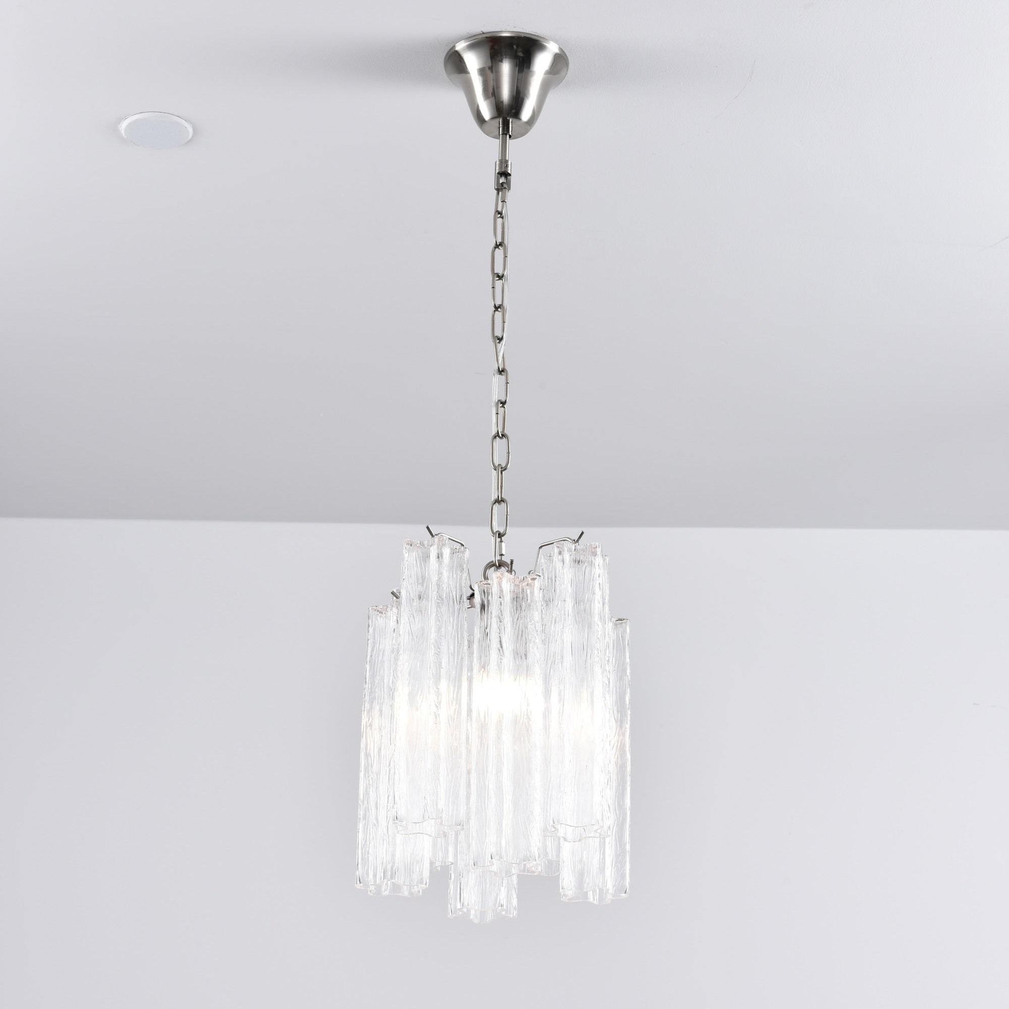 Aurora Chandelier Pink Gradient Murano Glass-Neutral Decor