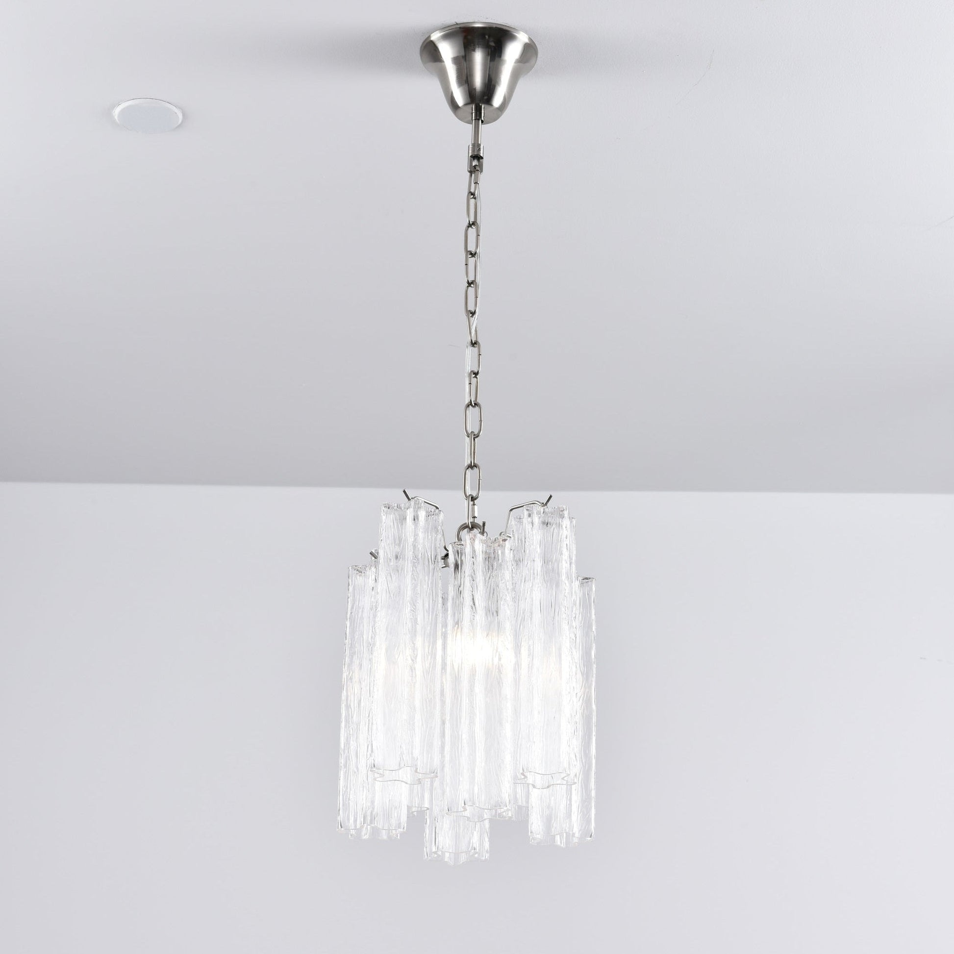 Aurora Chandelier Pink Gradient Murano Glass-Neutral Decor