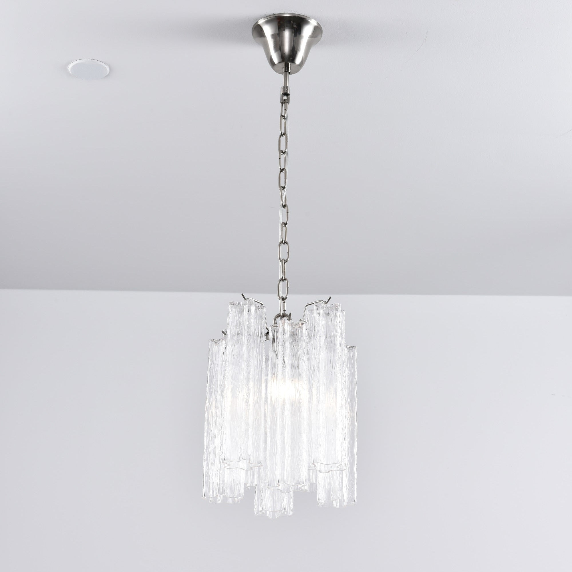 Aurora Chandelier Pink Gradient Murano Glass-Neutral Decor
