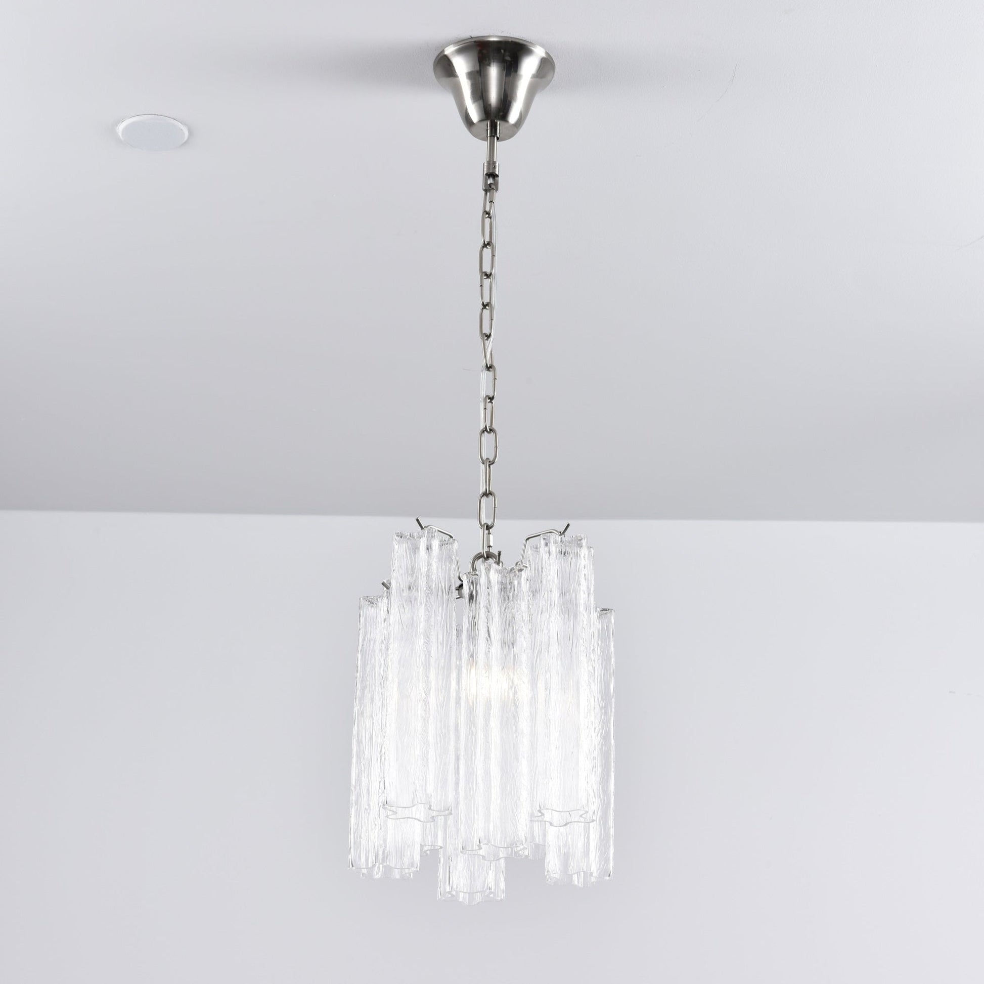 Aurora Chandelier Pink Gradient Murano Glass-Neutral Decor