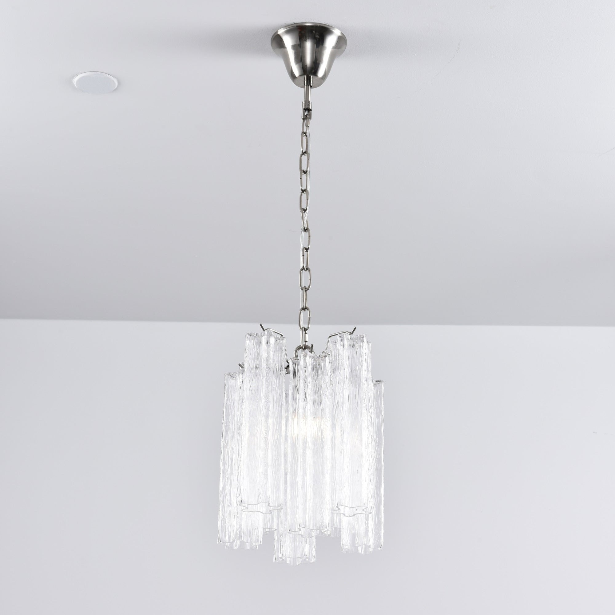 Aurora Chandelier Pink Gradient Murano Glass-Neutral Decor