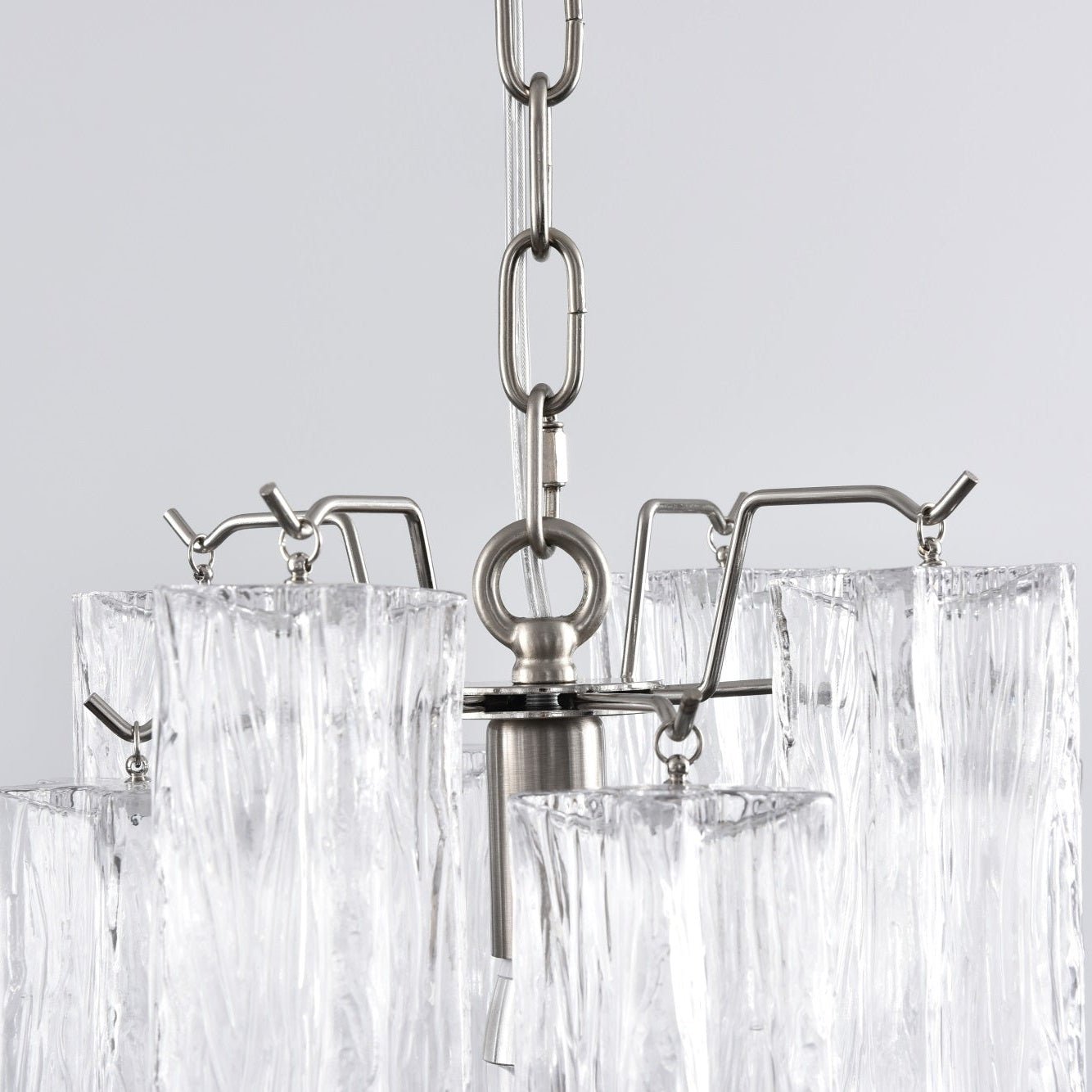 Aurora Chandelier Pink Gradient Murano Glass-Neutral Decor