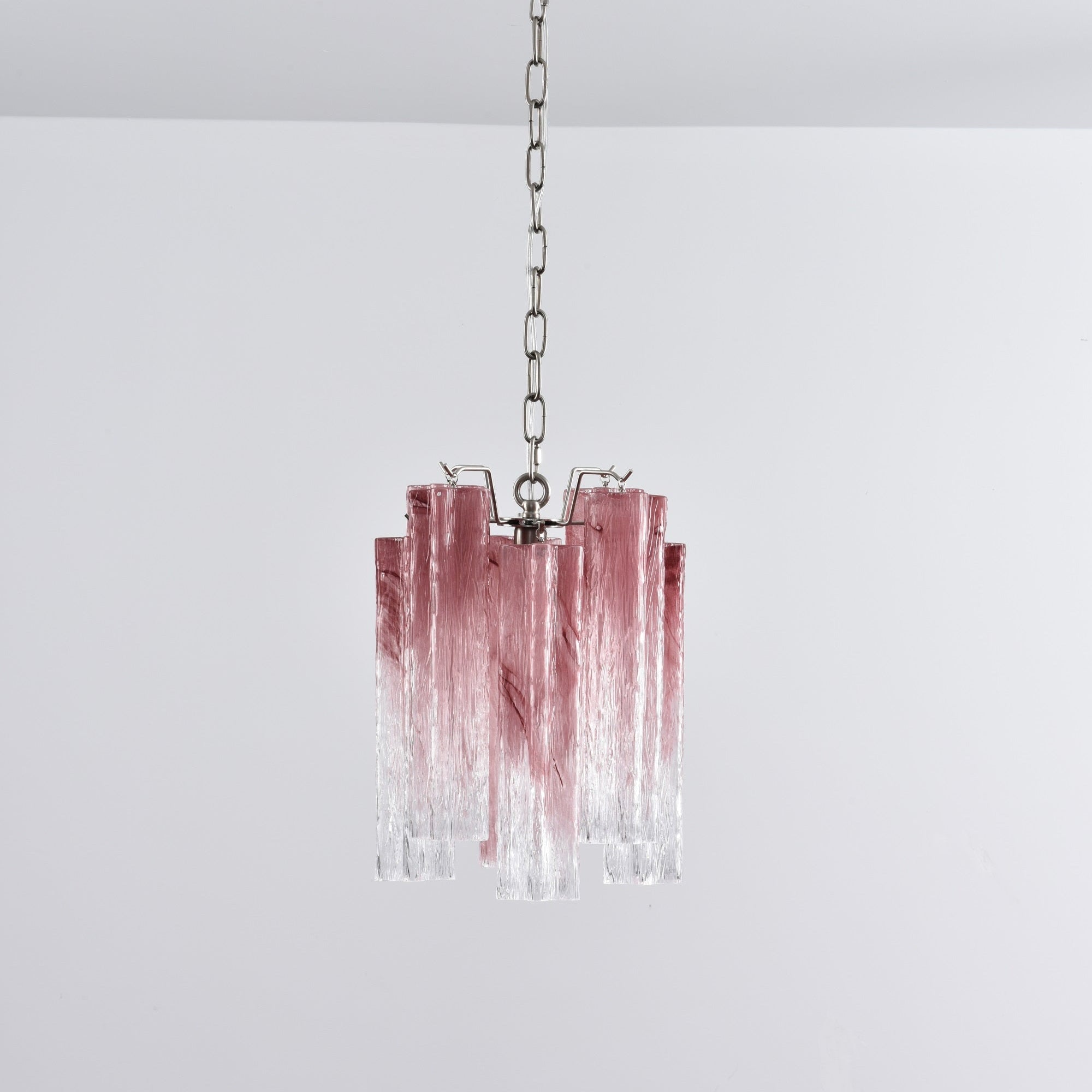 Aurora Chandelier Pink Gradient Murano Glass-Neutral Decor