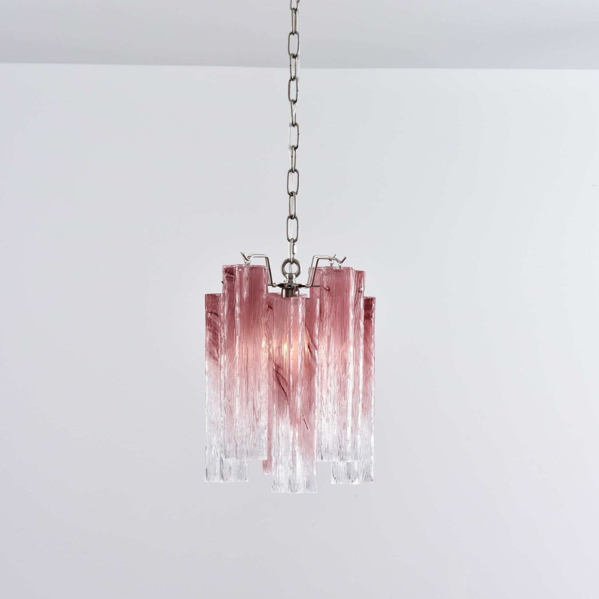 Aurora Chandelier Pink Gradient Murano Glass-Neutral Decor