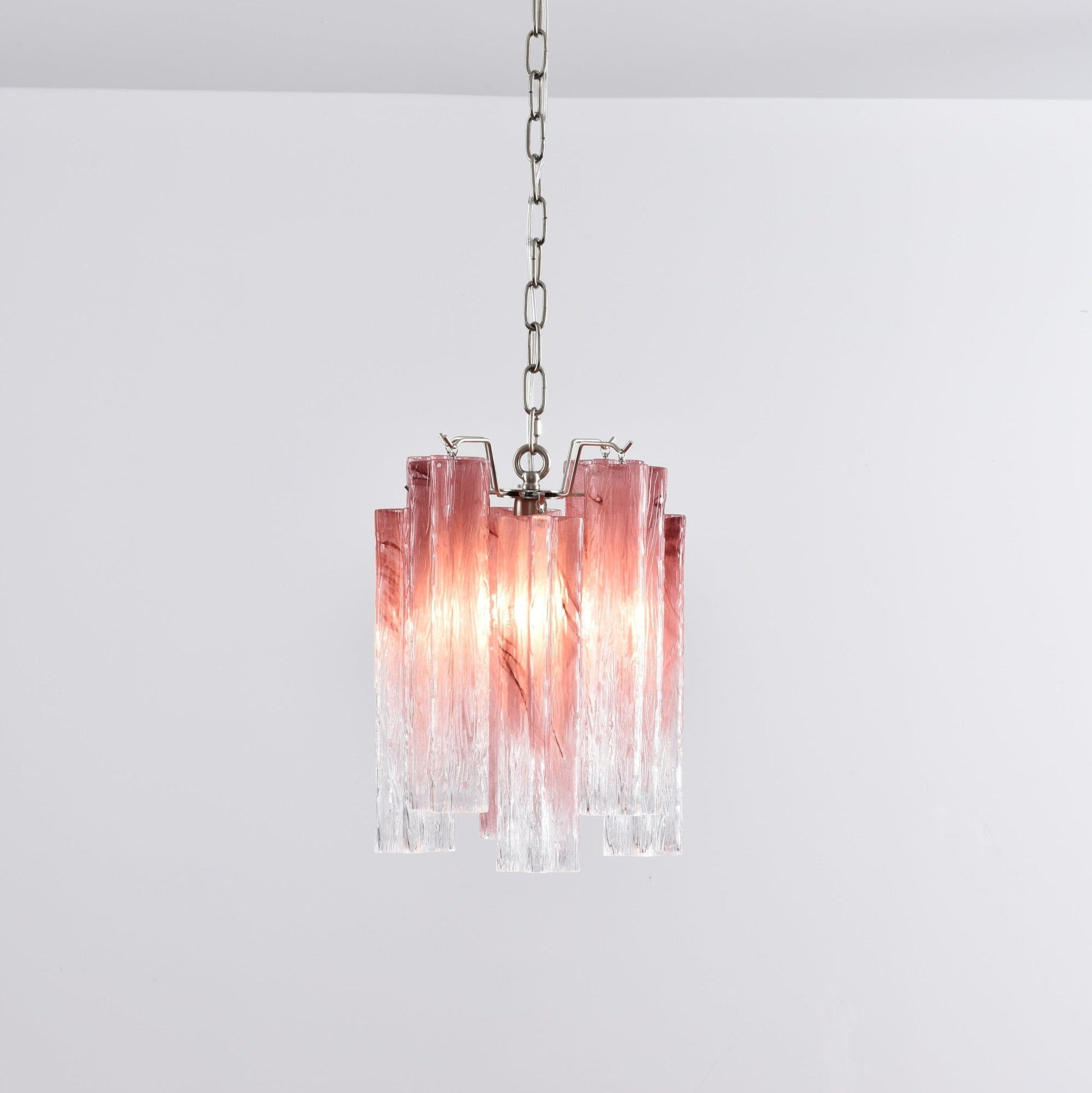 Aurora Chandelier Pink Gradient Murano Glass-Neutral Decor