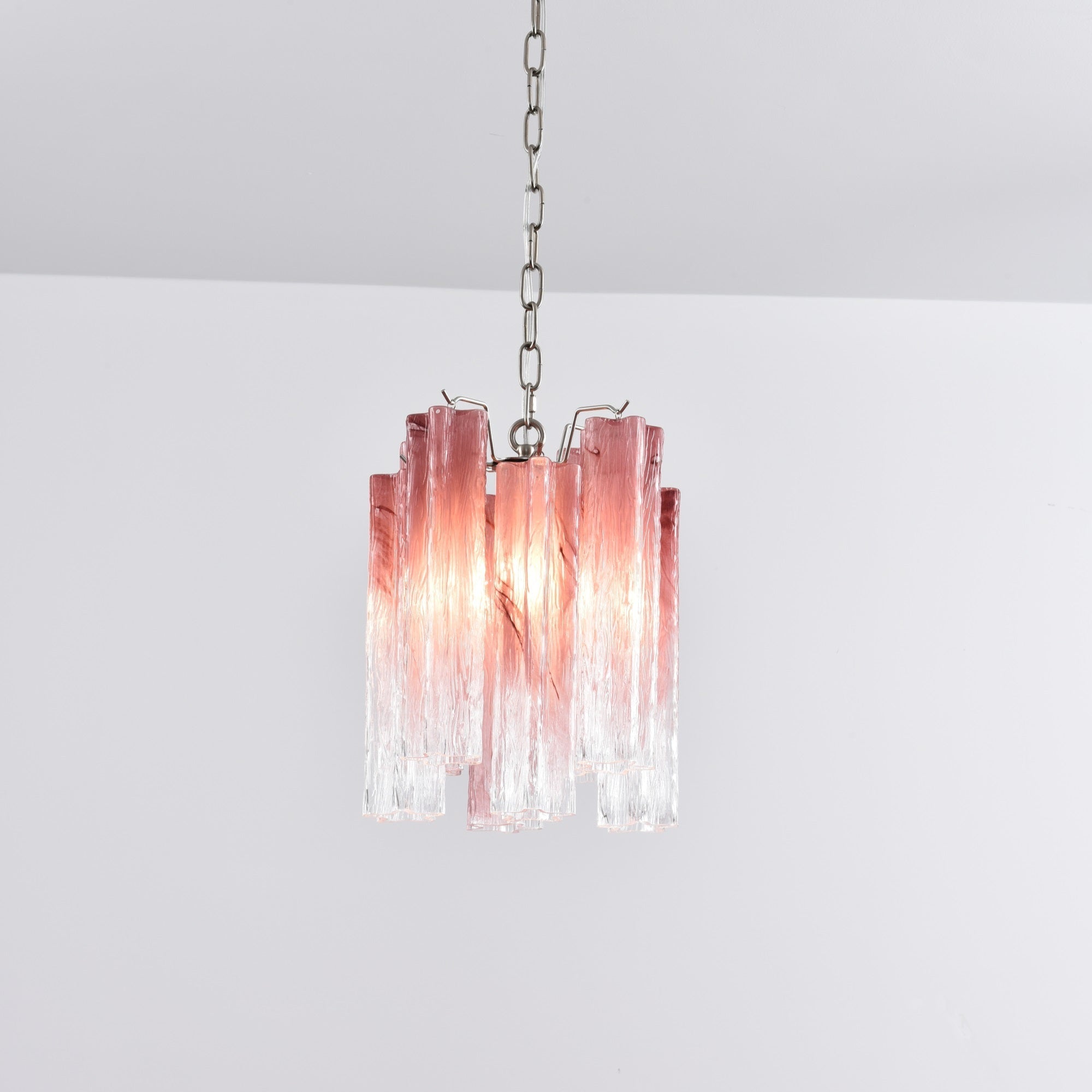 Aurora Chandelier Pink Gradient Murano Glass-Neutral Decor