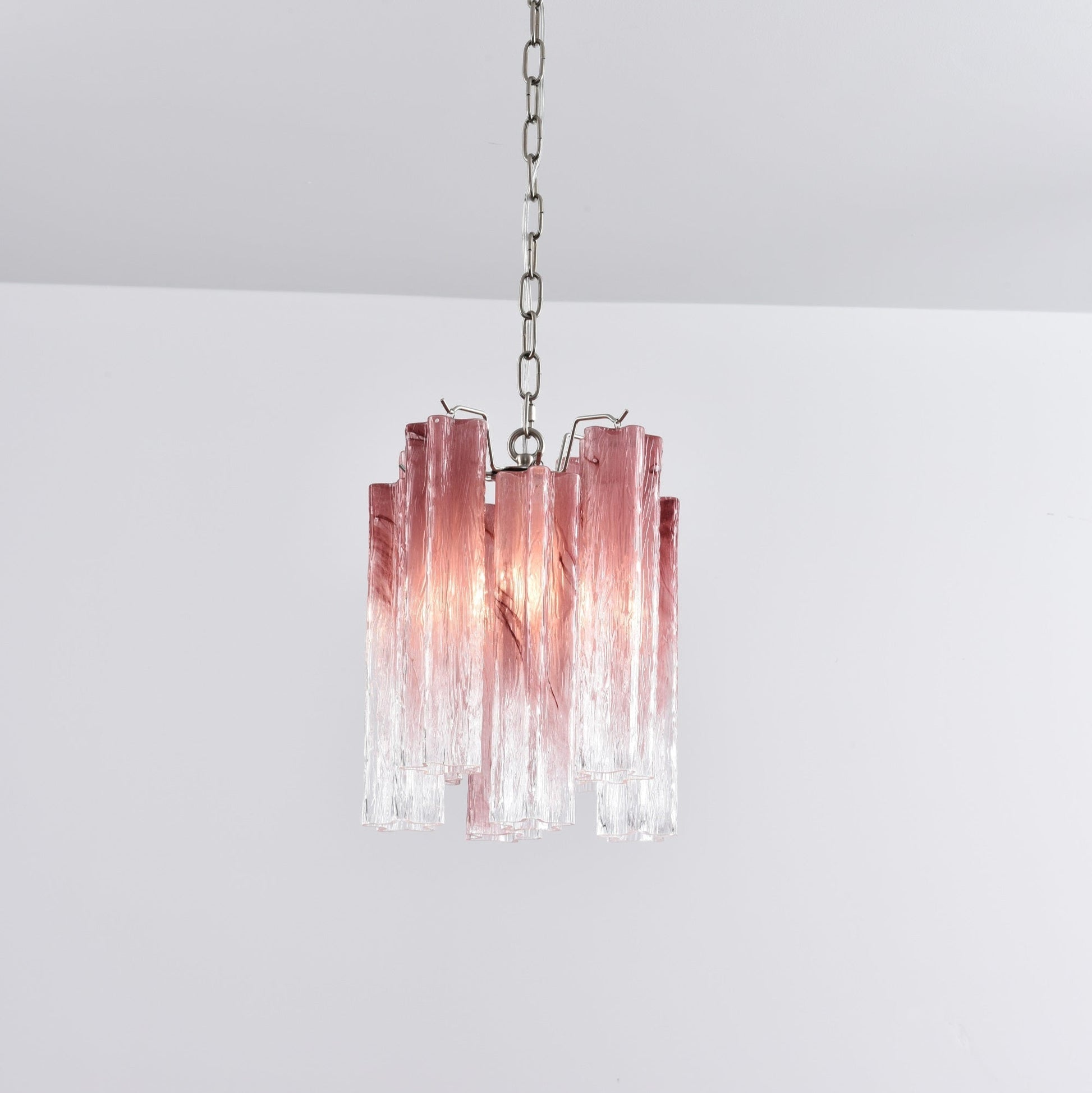 Aurora Chandelier Pink Gradient Murano Glass-Neutral Decor
