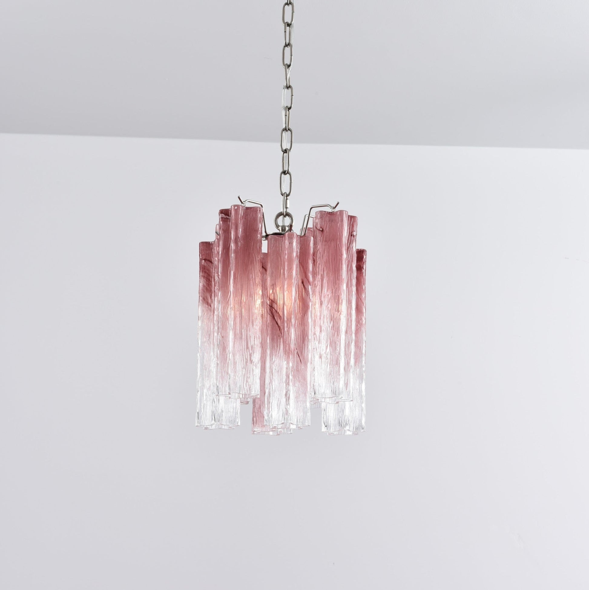 Aurora Chandelier Pink Gradient Murano Glass-Neutral Decor