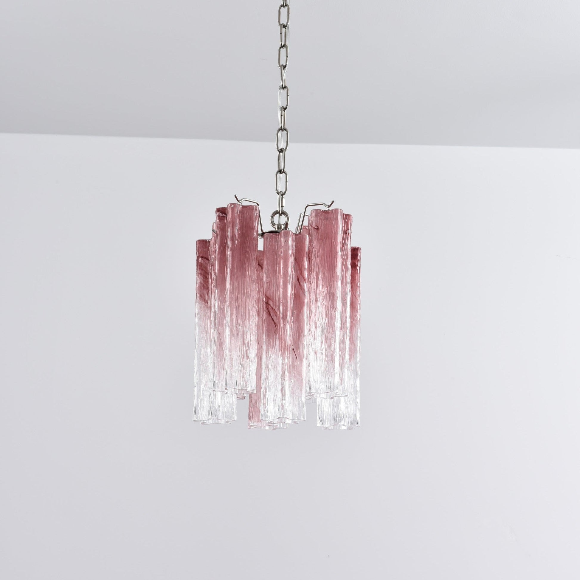 Aurora Chandelier Pink Gradient Murano Glass-Neutral Decor