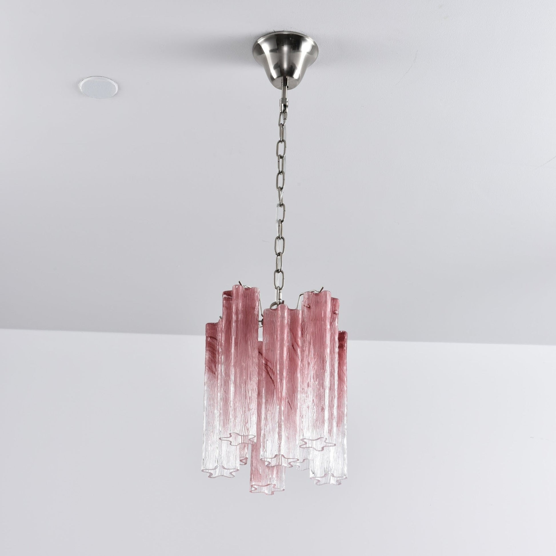 Aurora Chandelier Pink Gradient Murano Glass-Neutral Decor