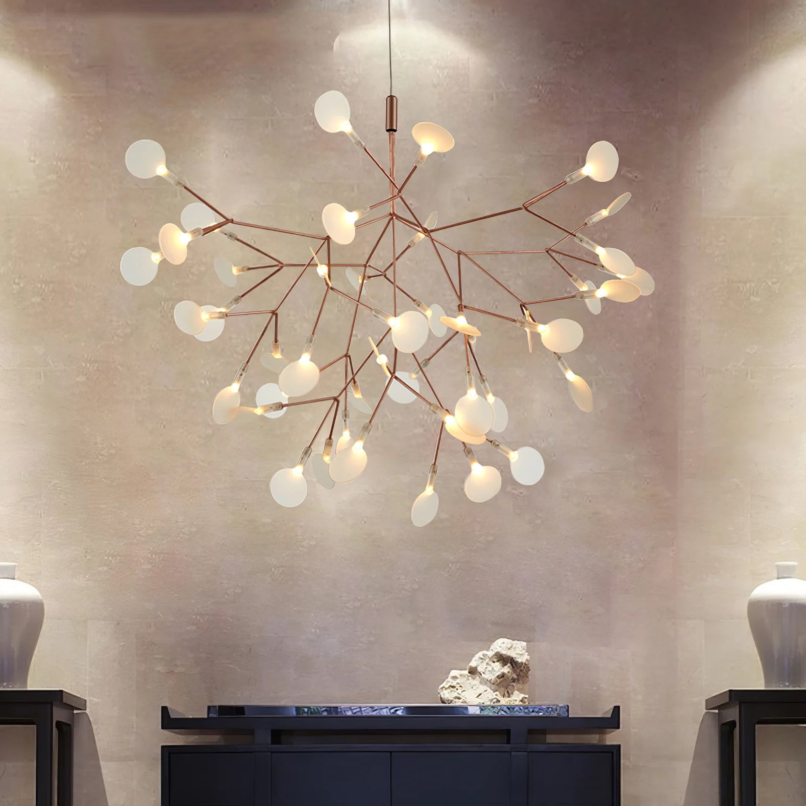 Lior Unique Sputnik Art Deco Firefly Chandelier. Living Room/ Bedroom - Neutral Decor