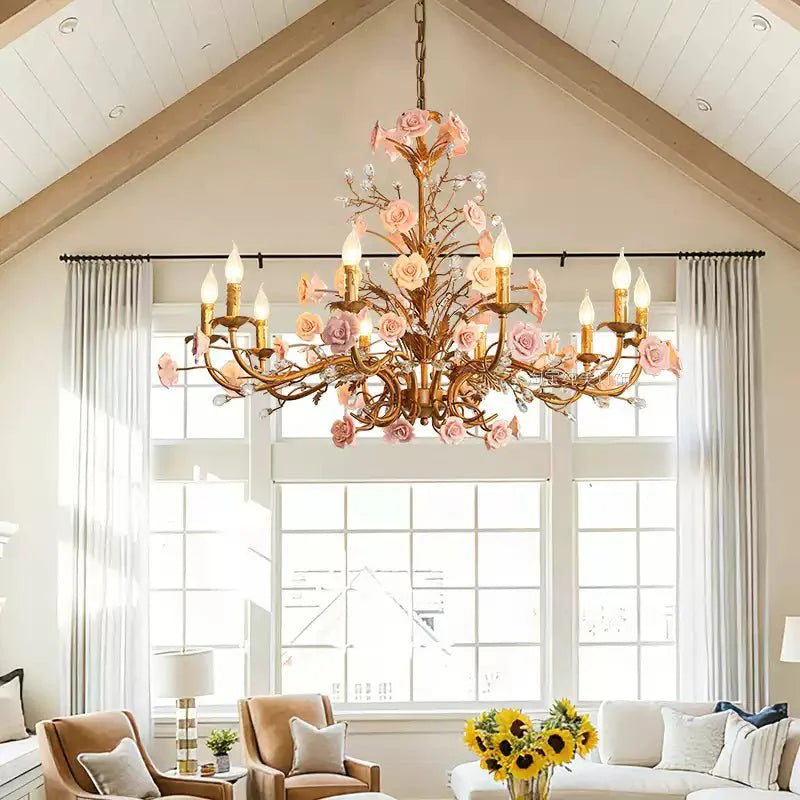 Rose Chandelier-Neutral Decor