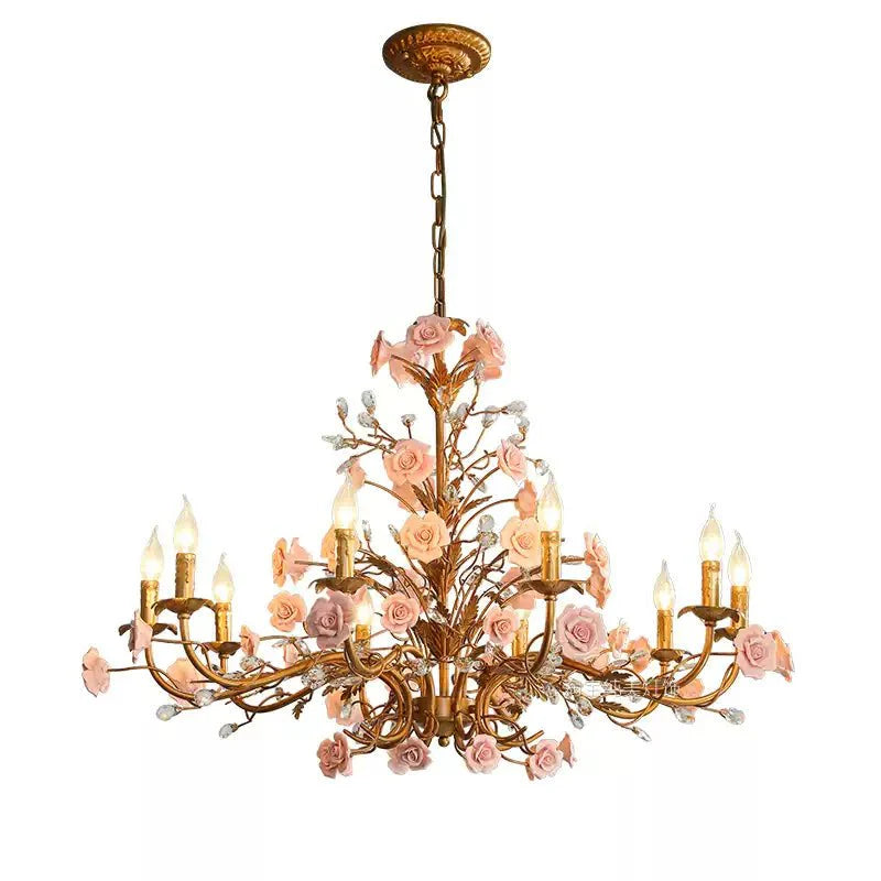 Rose Chandelier-Neutral Decor