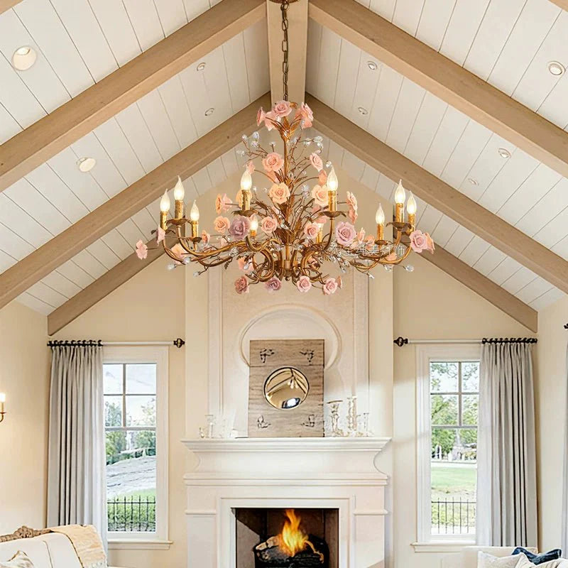 Rose Chandelier-Neutral Decor