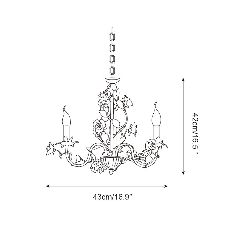 Lysa Vintage White Chandelier-Neutral Decor