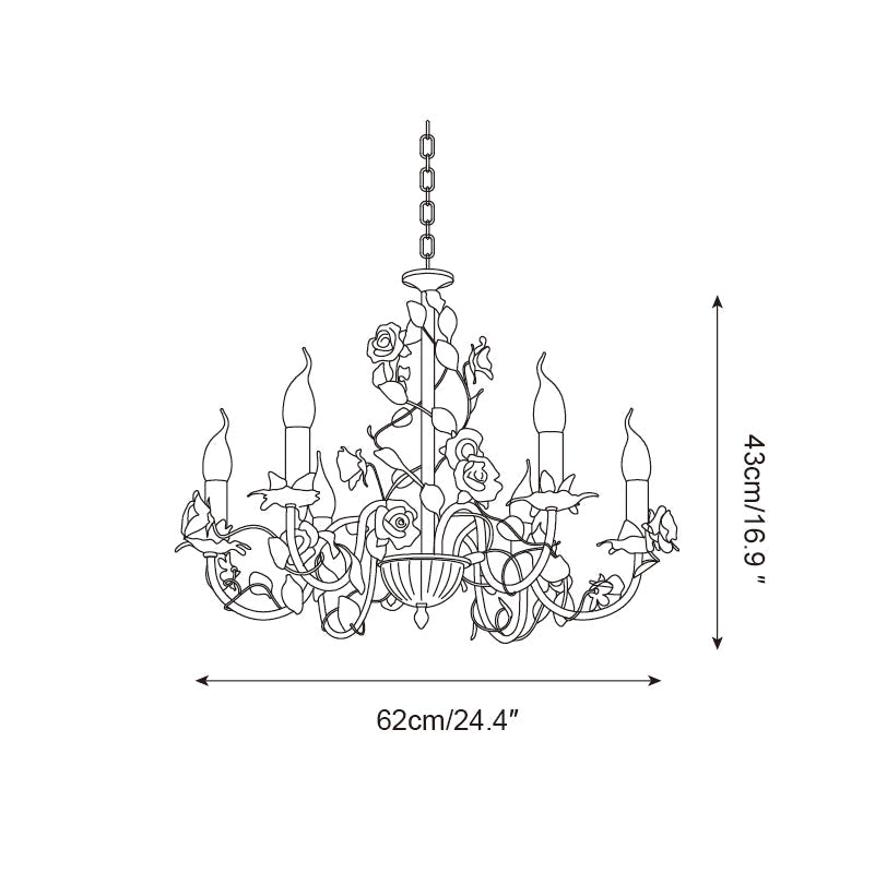 Lysa Vintage White Chandelier-Neutral Decor