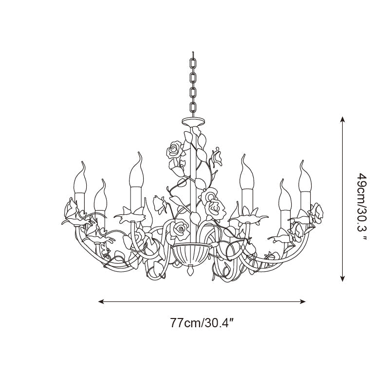 Lysa Vintage White Chandelier-Neutral Decor