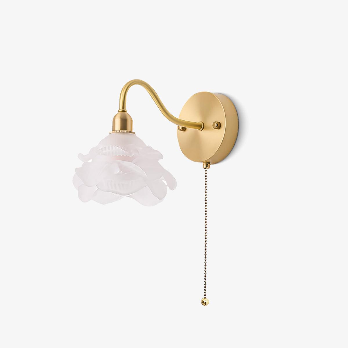 Aneris Nordic Art Rose Brass Glass Wall Light-Neutral Decor
