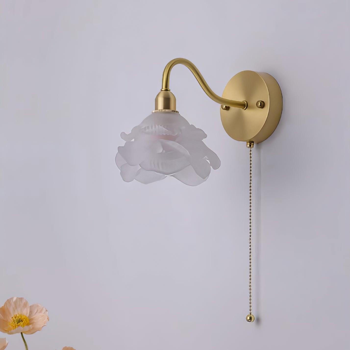 Aneris Nordic Art Rose Brass Glass Wall Light-Neutral Decor