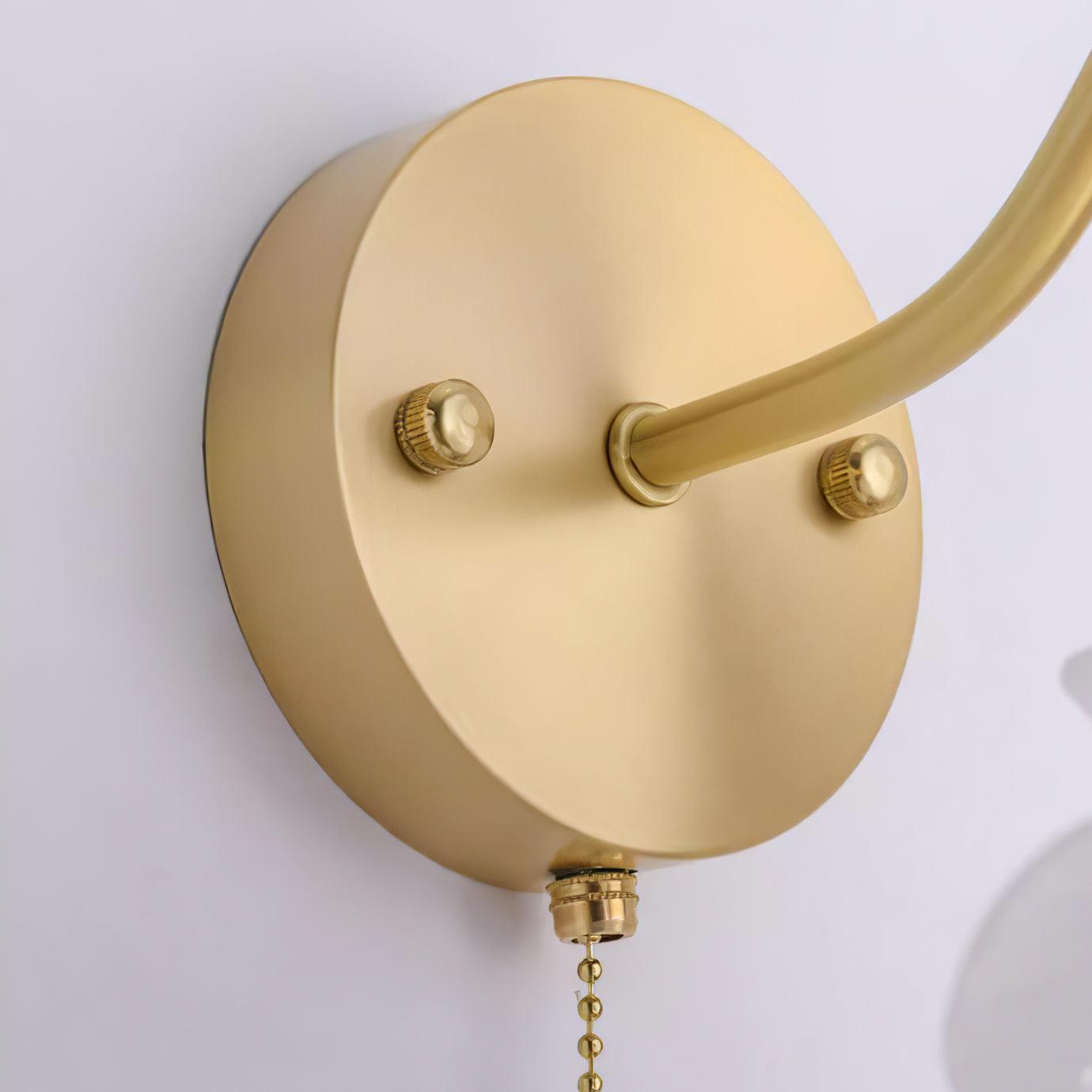 Aneris Nordic Art Rose Brass Glass Wall Light-Neutral Decor