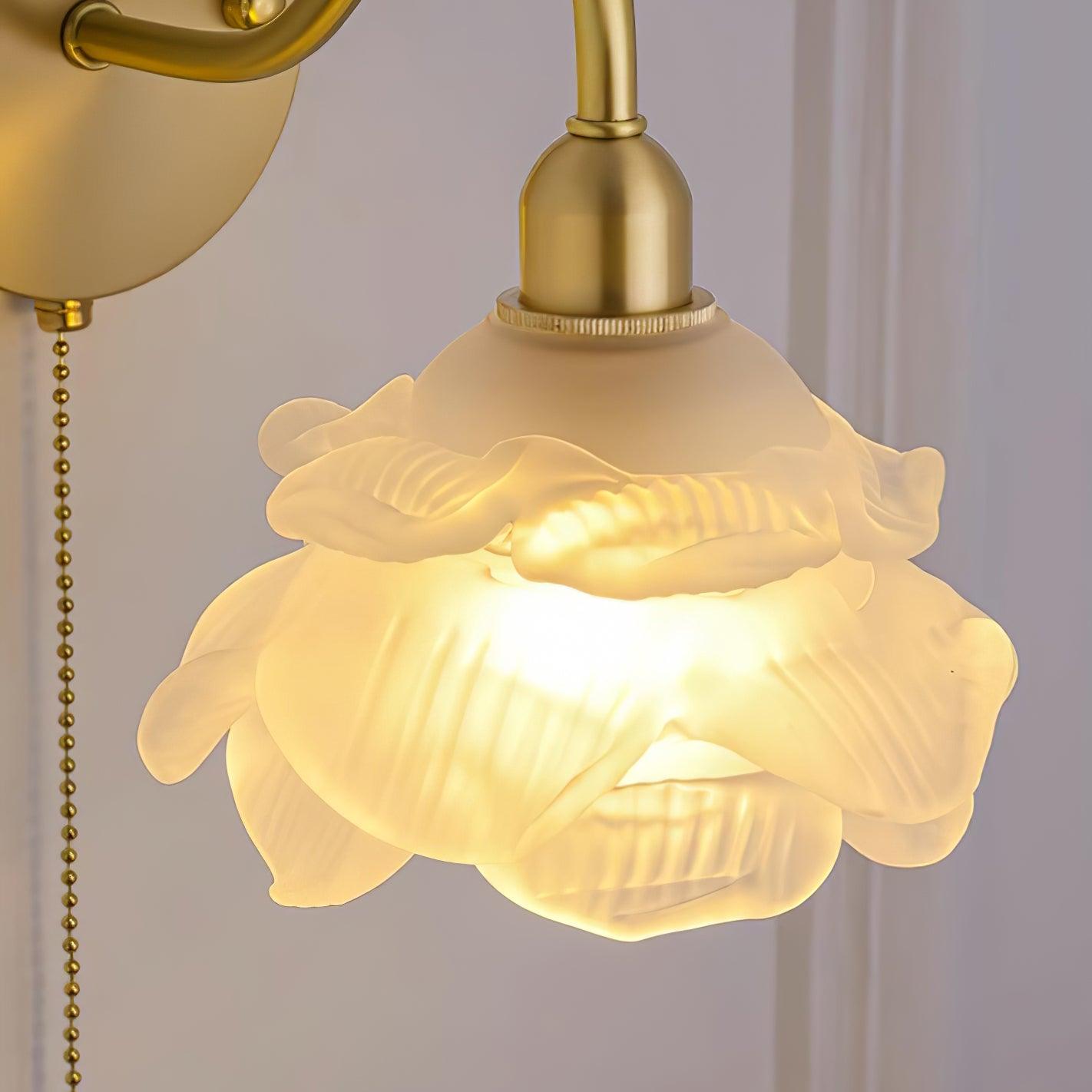 Aneris Nordic Art Rose Brass Glass Wall Light-Neutral Decor