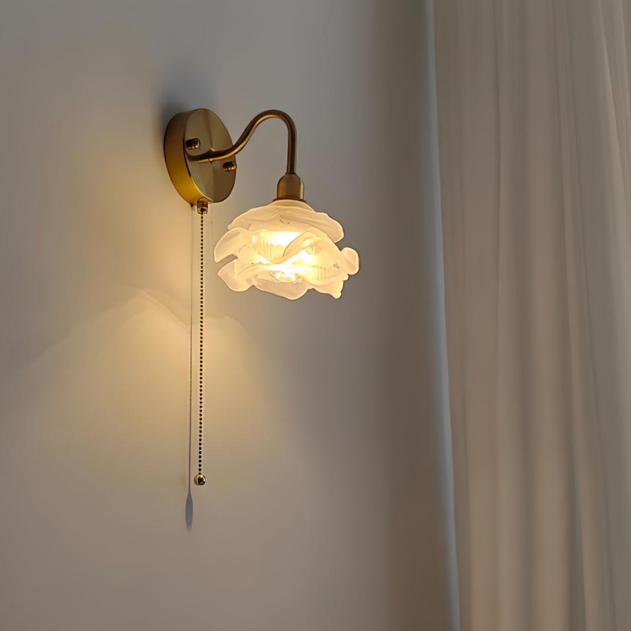 Aneris Nordic Art Rose Brass Glass Wall Light-Neutral Decor
