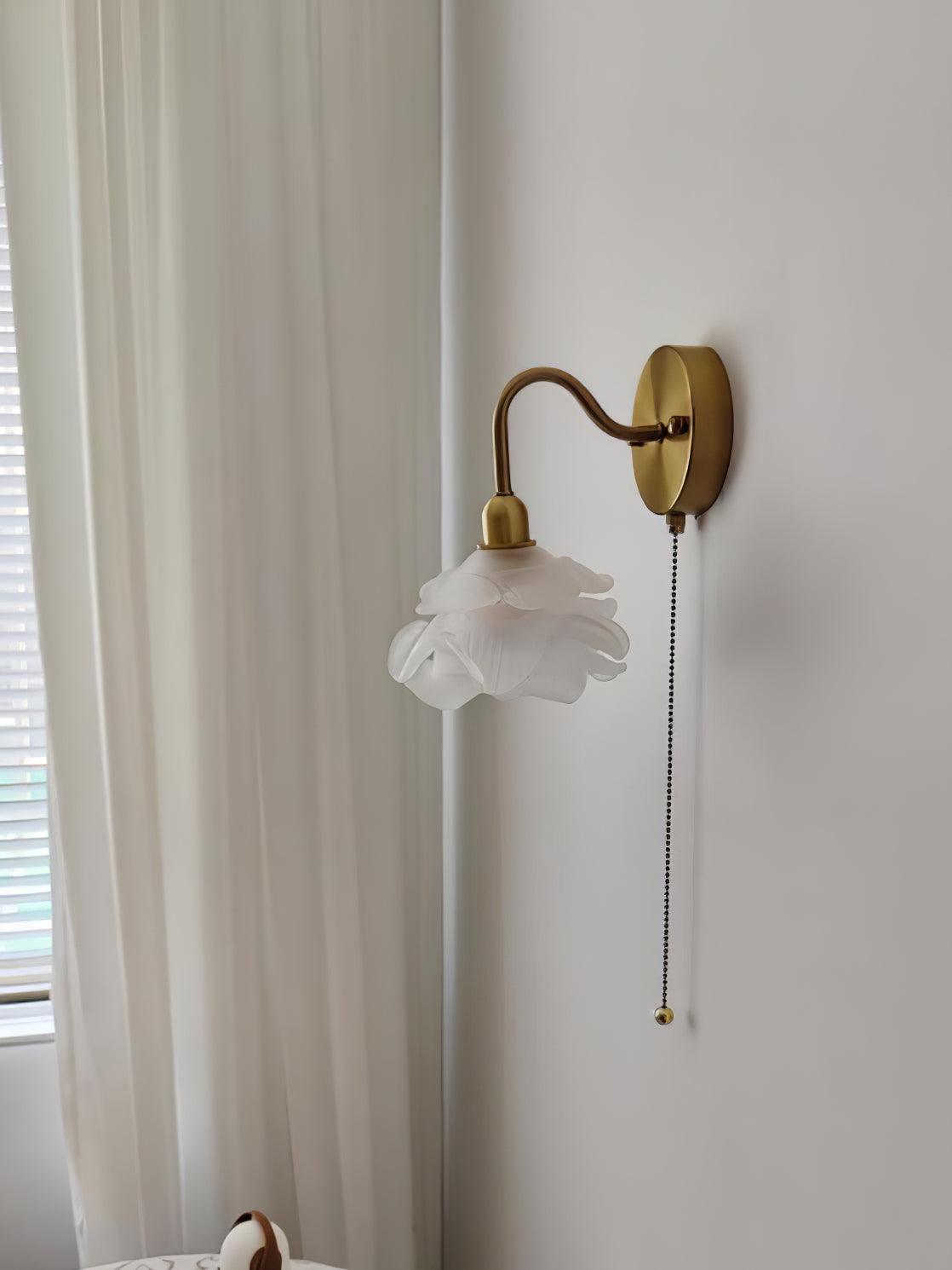 Aneris Nordic Art Rose Brass Glass Wall Light-Neutral Decor
