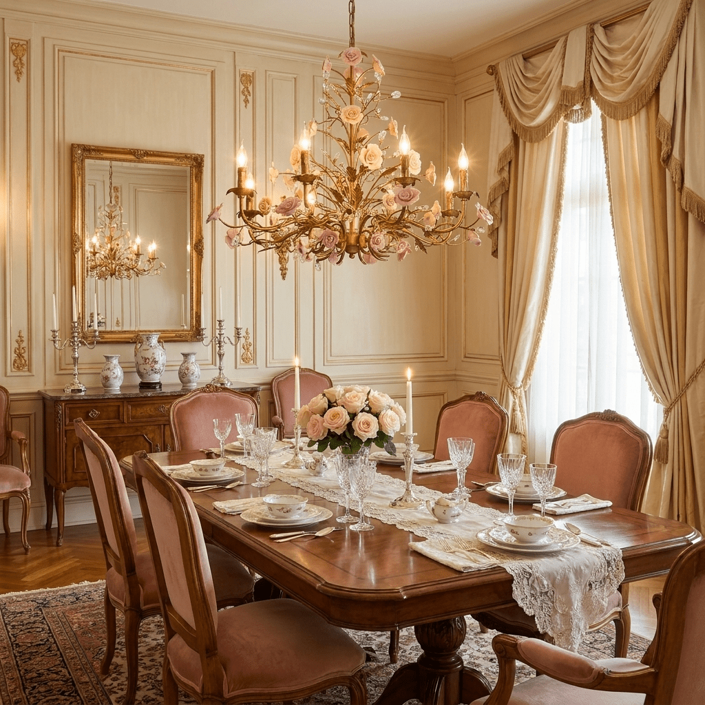 Rose Chandelier-Neutral Decor