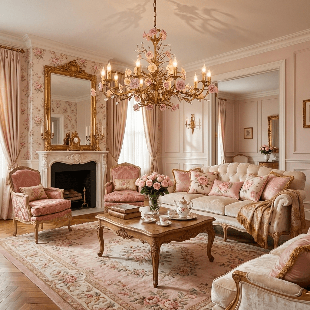 Rose Chandelier-Neutral Decor