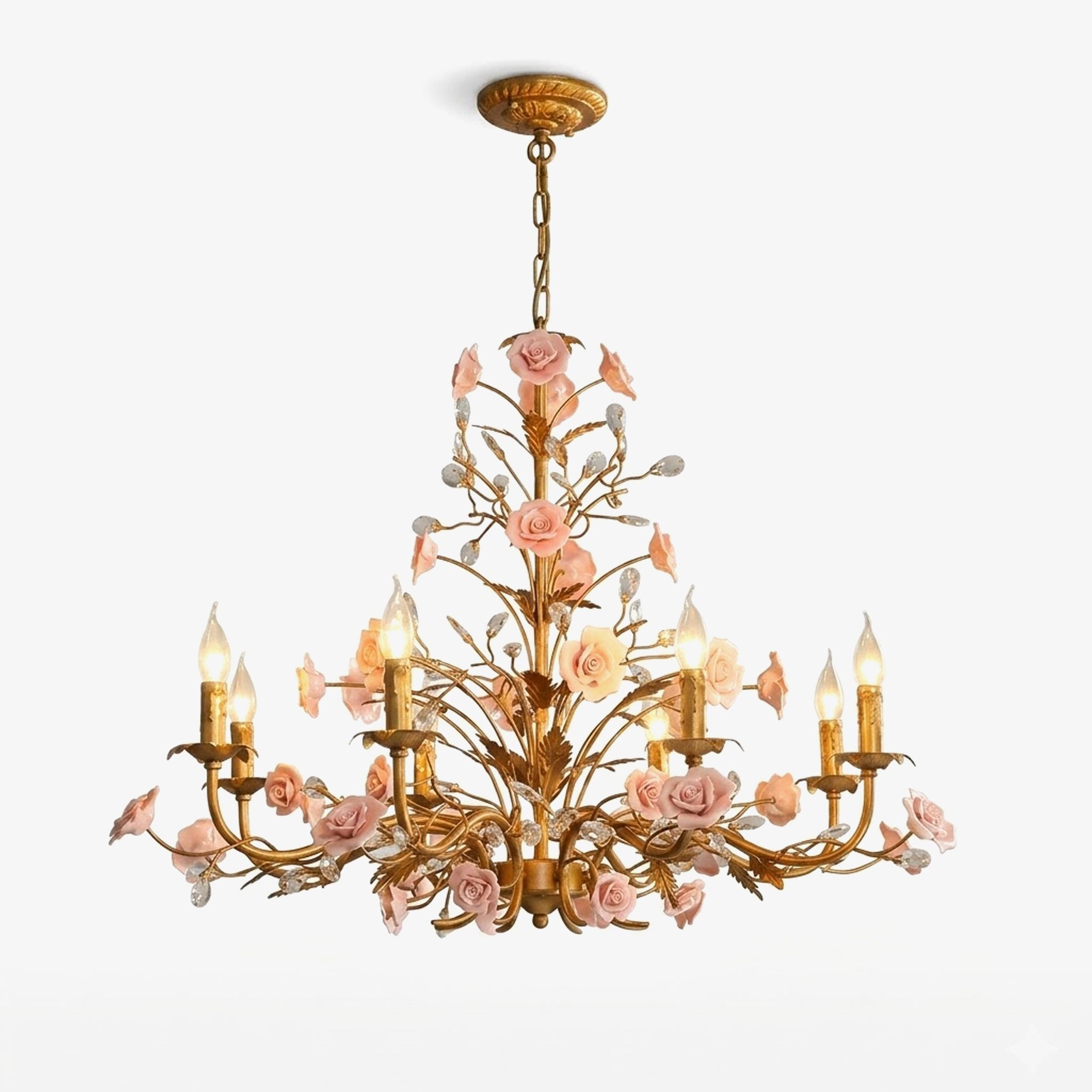 Rose Chandelier-Neutral Decor