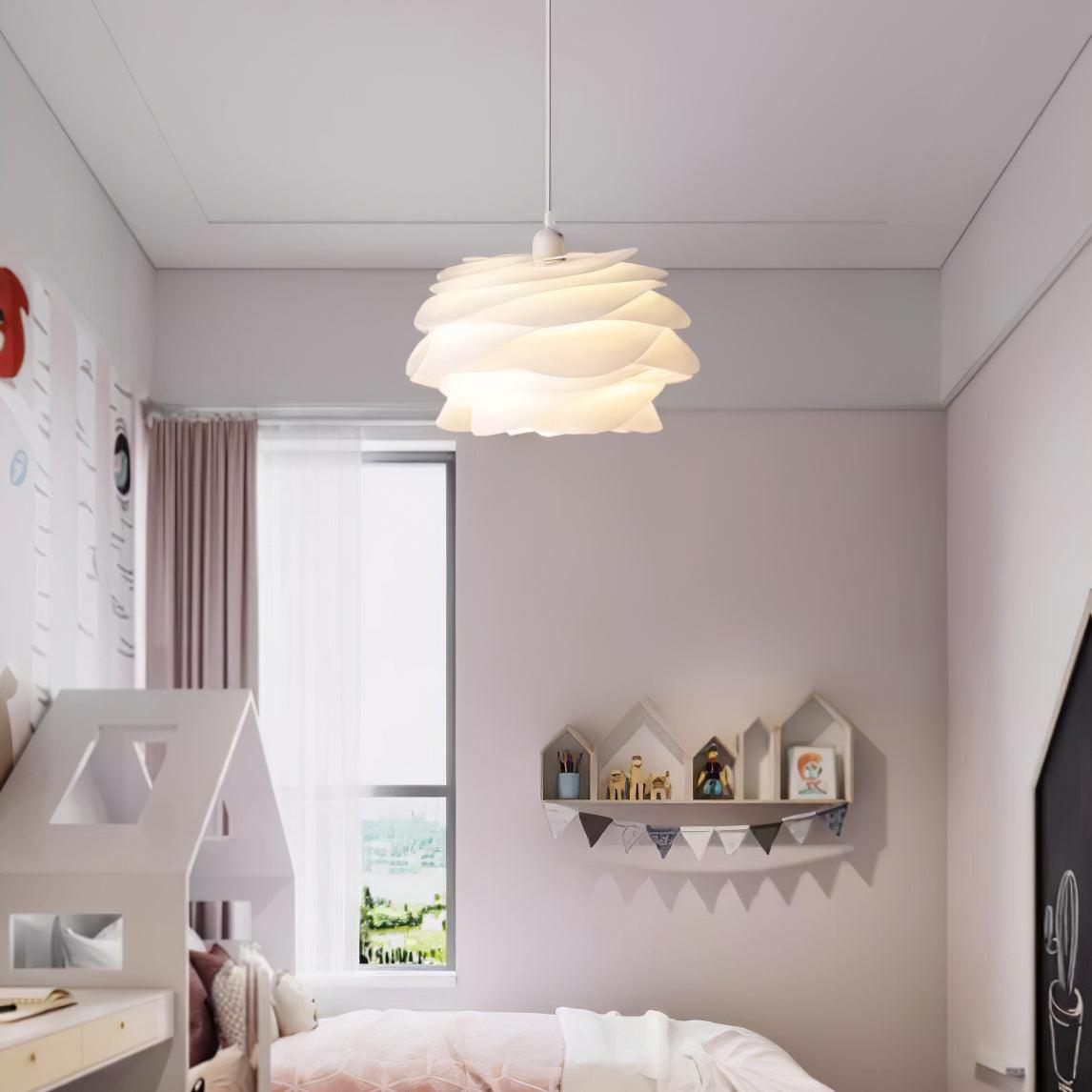 Kirove Pendant Lamp PVC Rose Floral Layered Romantic-Neutral Decor