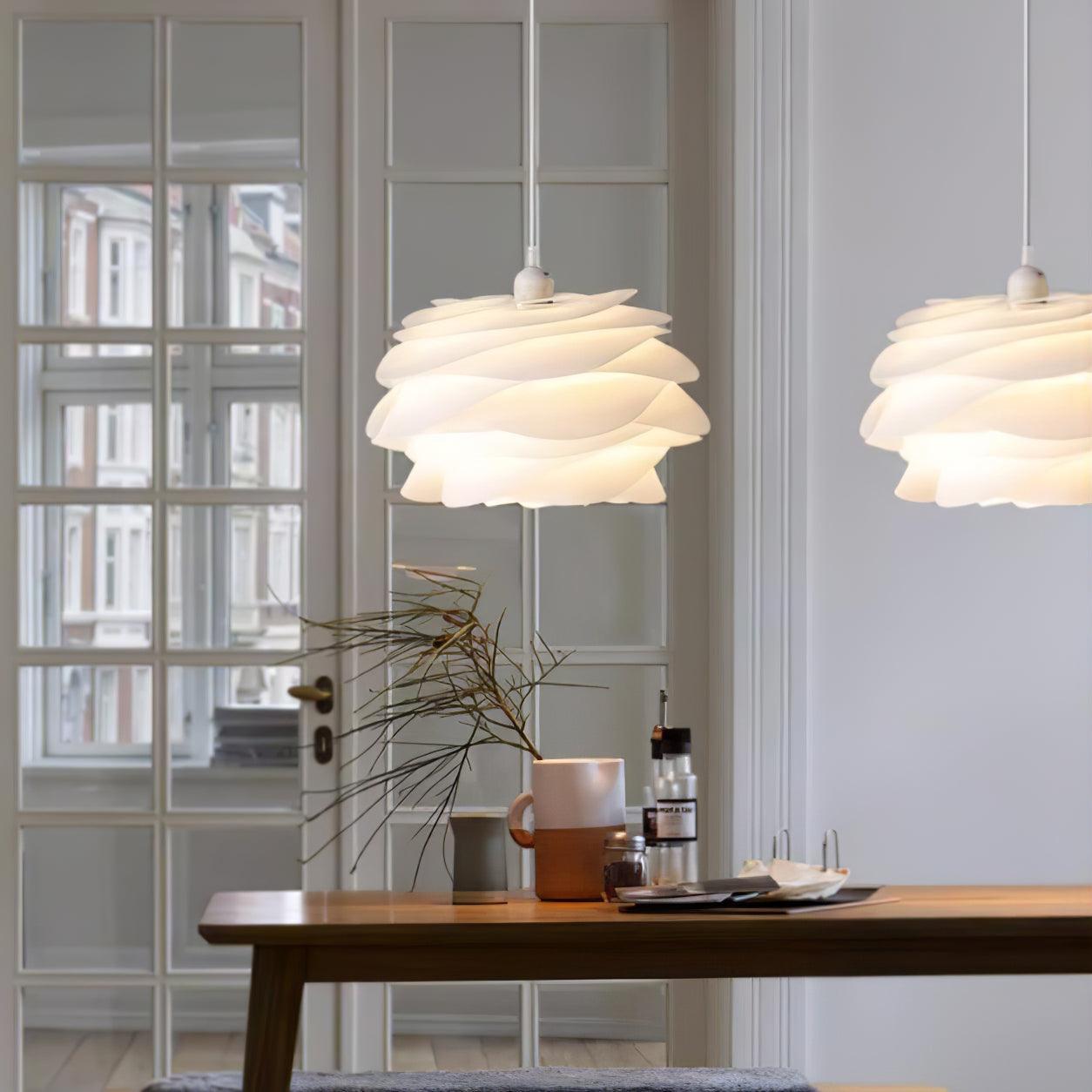 Kirove Pendant Lamp PVC Rose Floral Layered Romantic-Neutral Decor