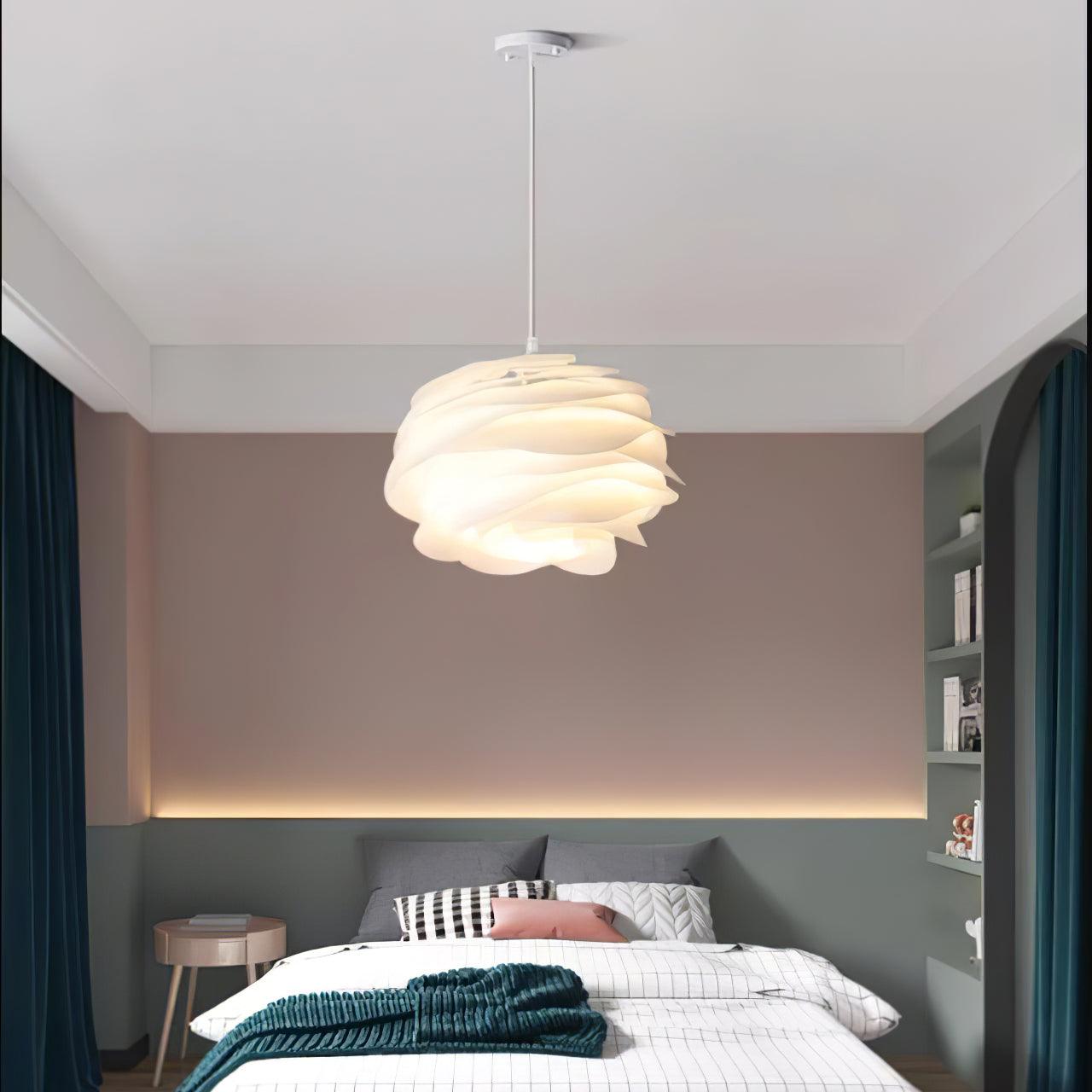 Kirove Pendant Lamp PVC Rose Floral Layered Romantic-Neutral Decor