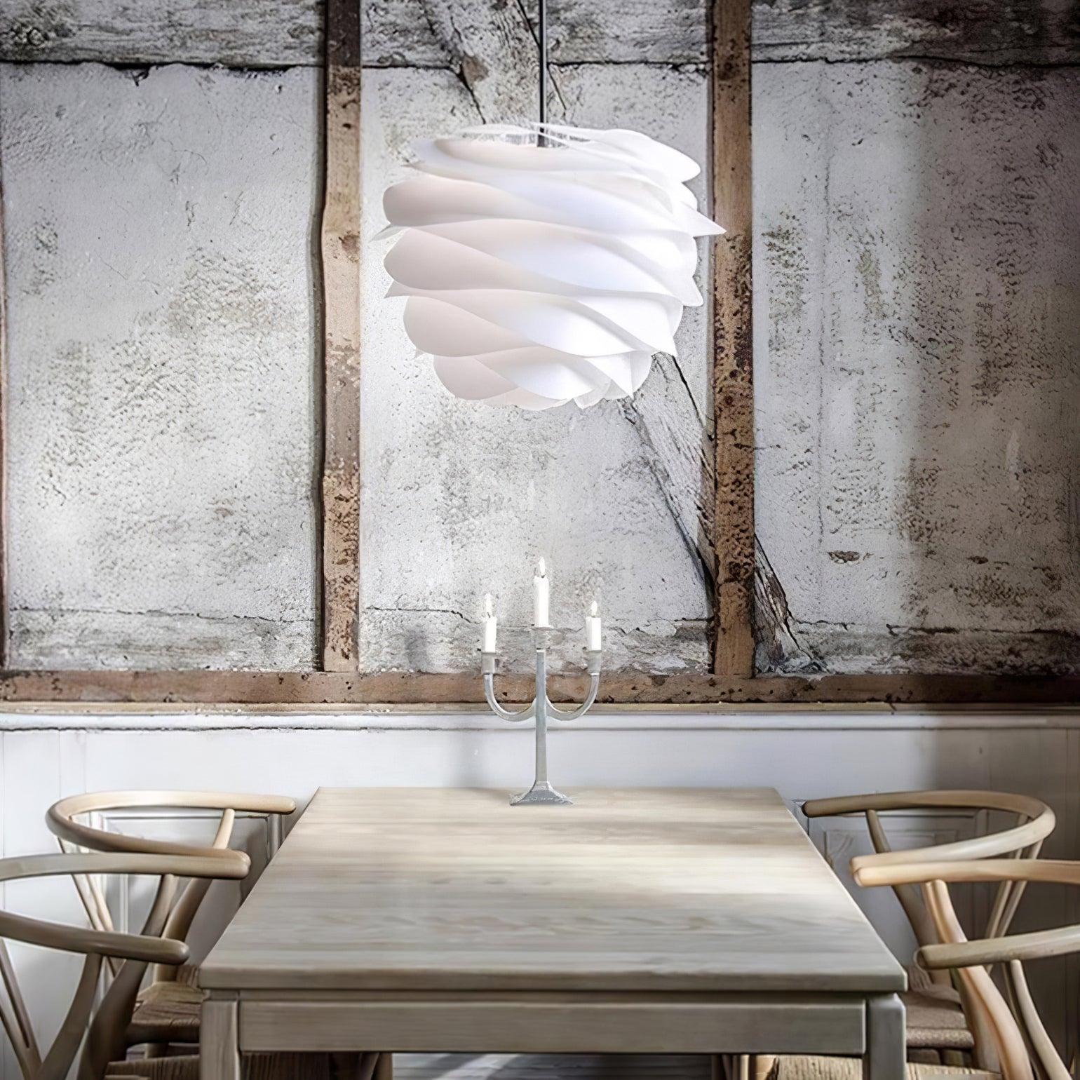 Kirove Pendant Lamp PVC Rose Floral Layered Romantic-Neutral Decor