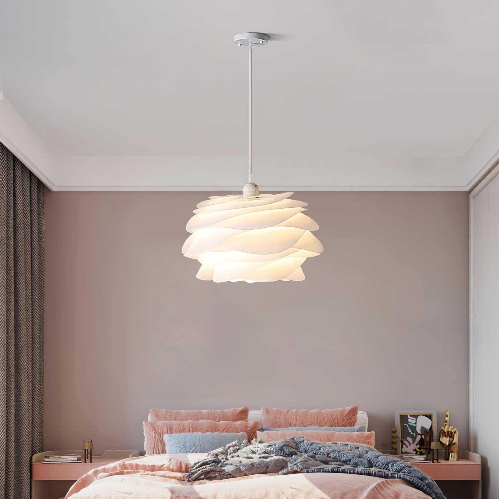 Kirove Pendant Lamp PVC Rose Floral Layered Romantic-Neutral Decor