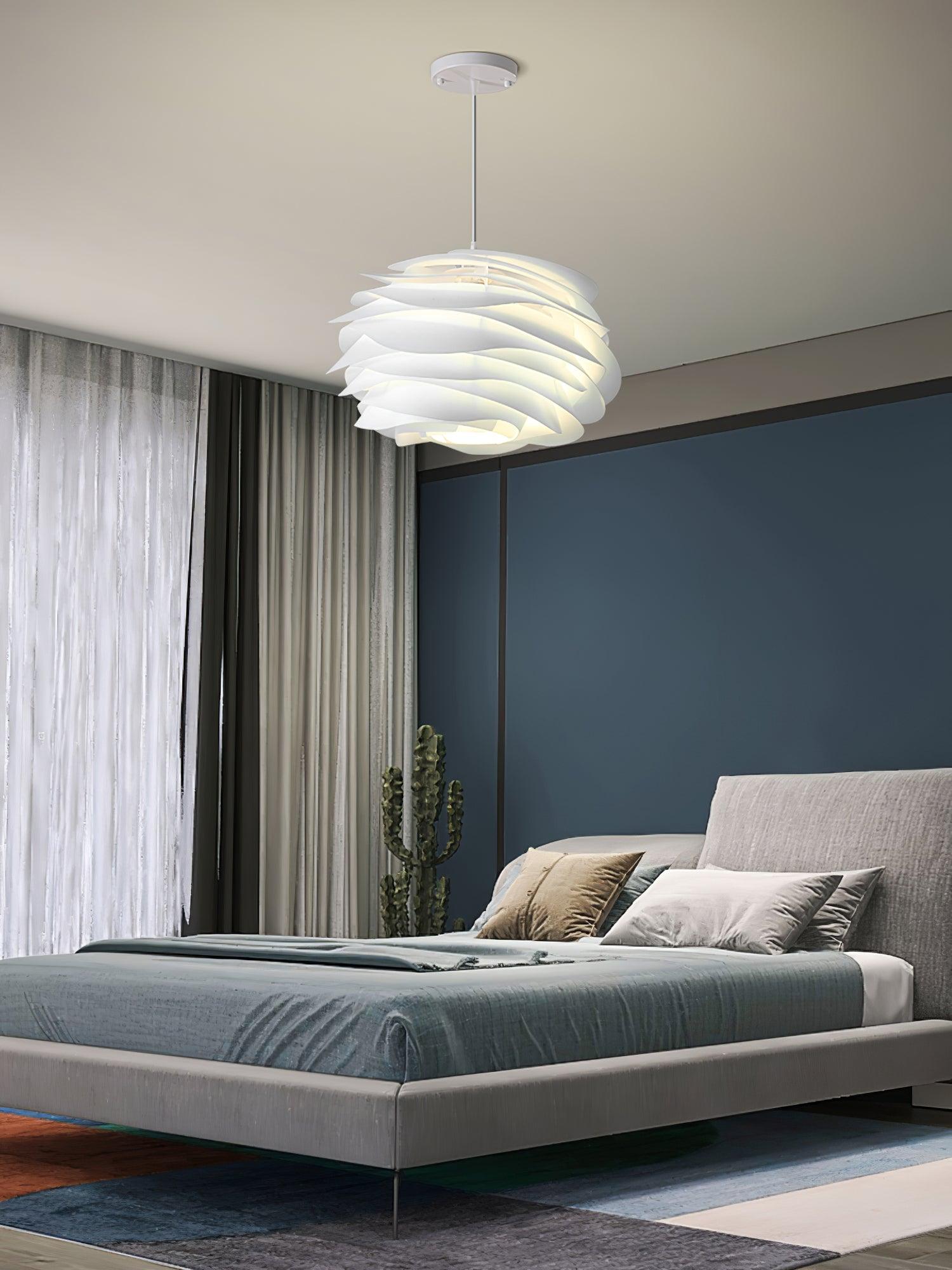 Kirove Pendant Lamp PVC Rose Floral Layered Romantic-Neutral Decor