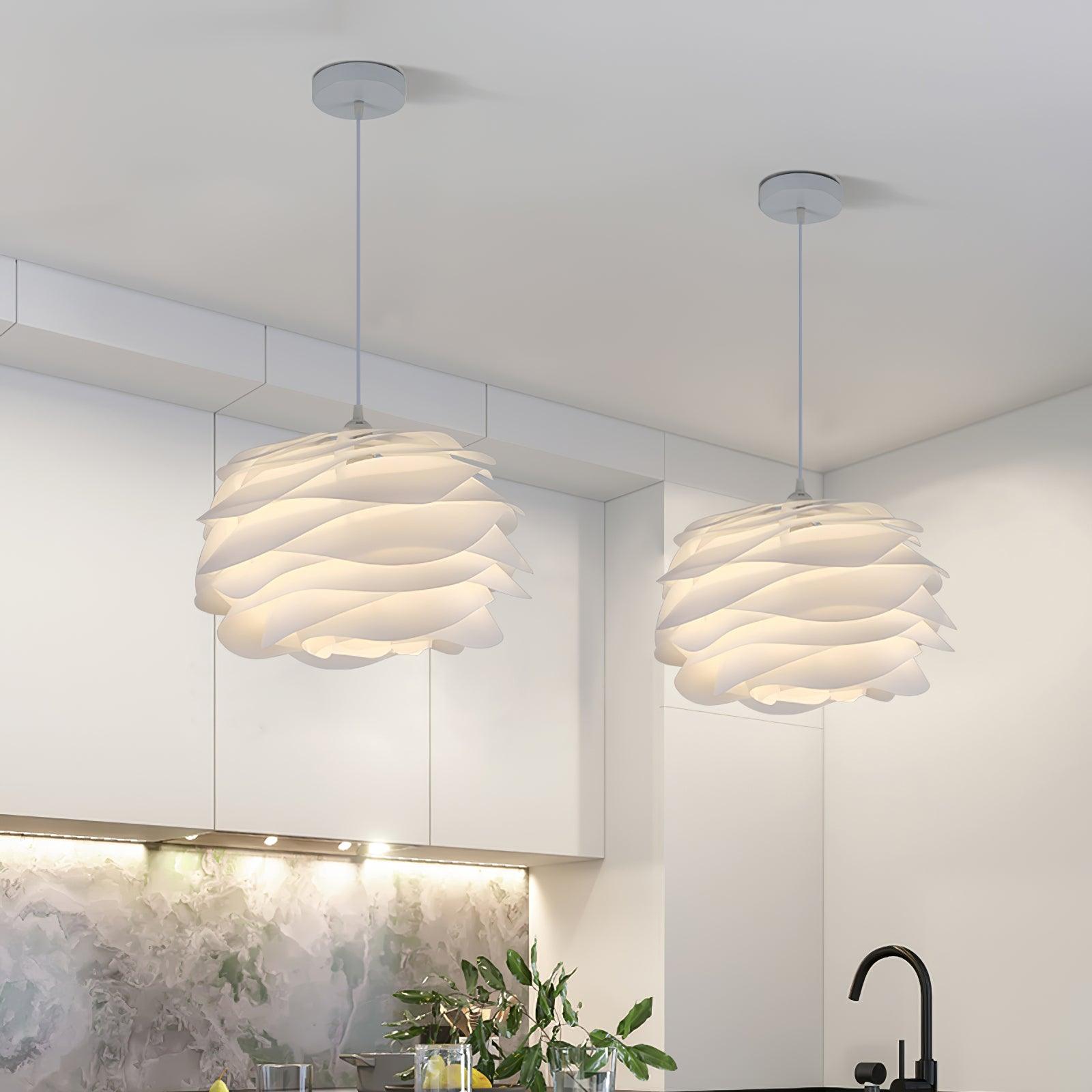Kirove Pendant Lamp PVC Rose Floral Layered Romantic-Neutral Decor